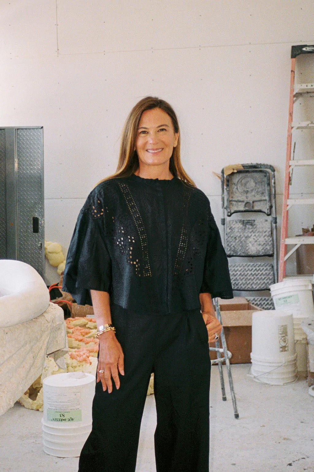 Sarah in the Claris blouse