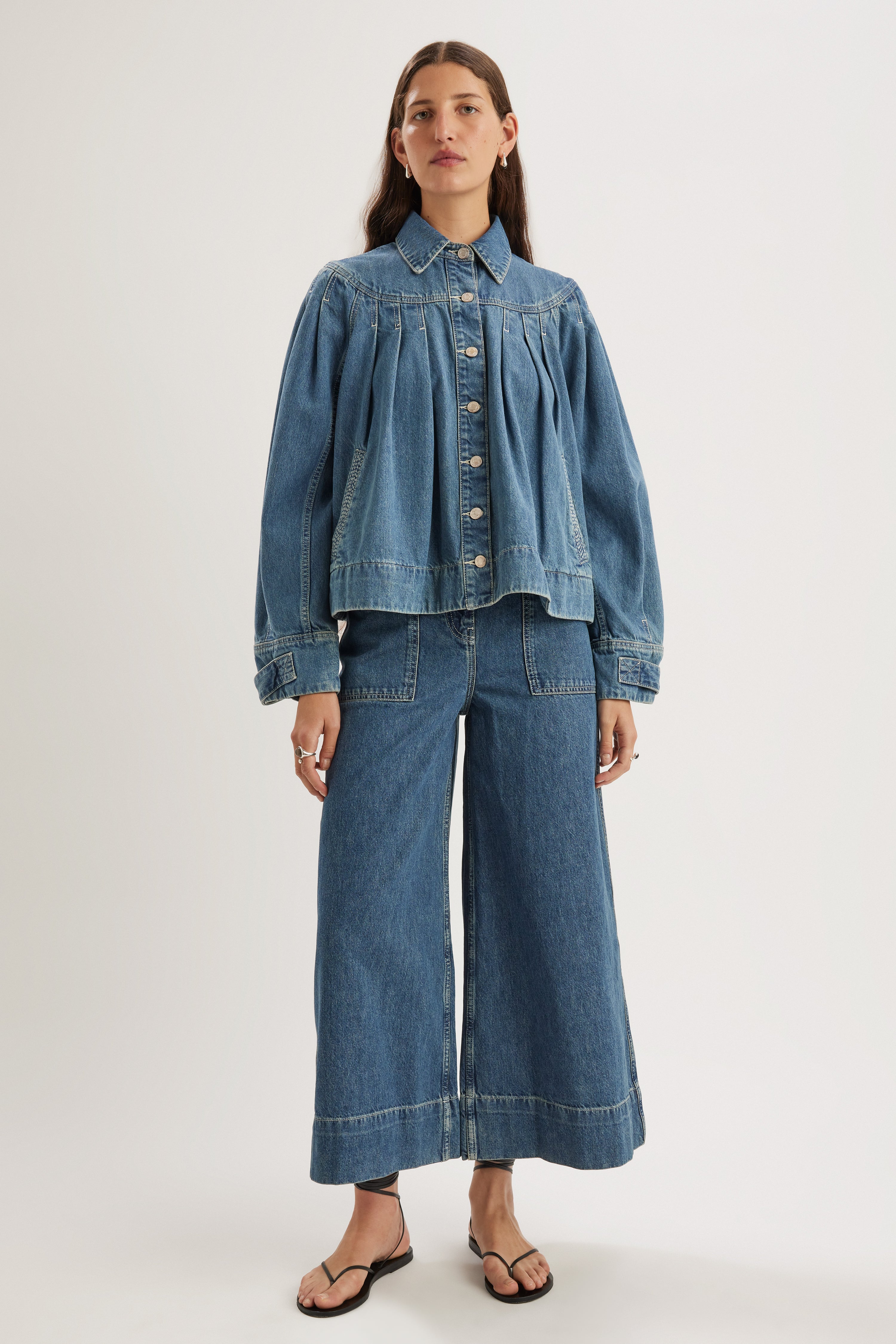 Violette Jean in Mid-Blue Wash