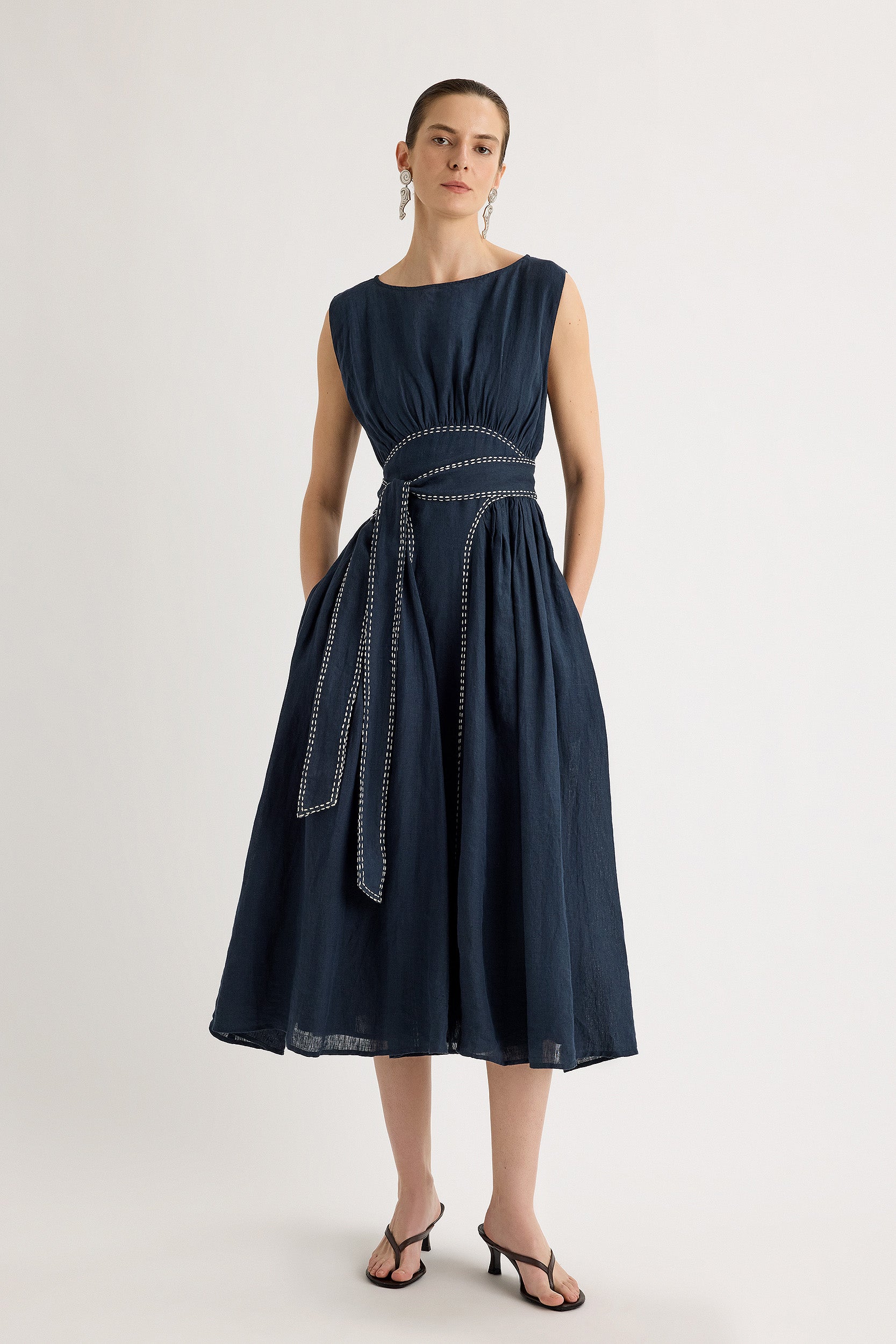 Verena Dress in Navy