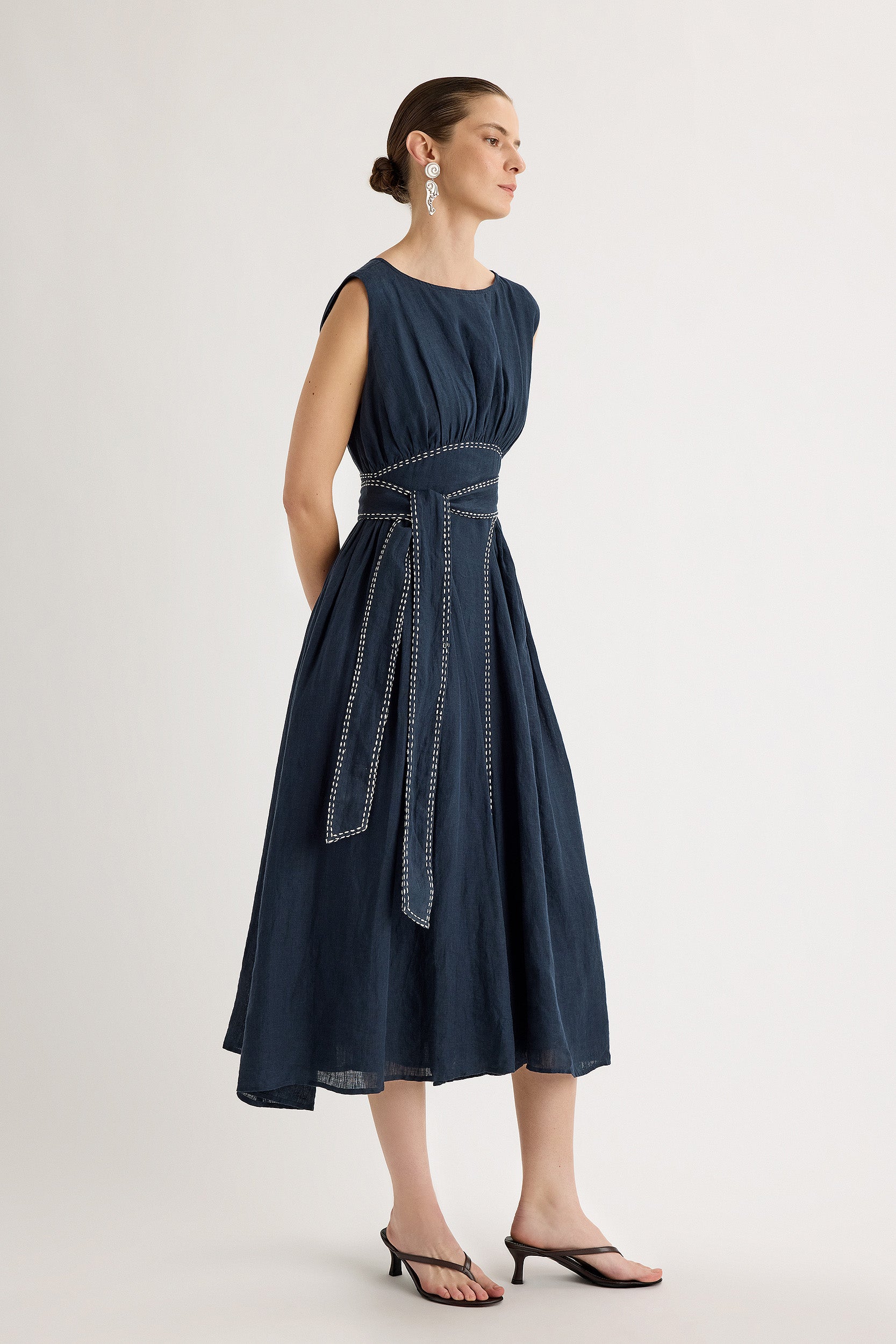 Verena Dress in Navy