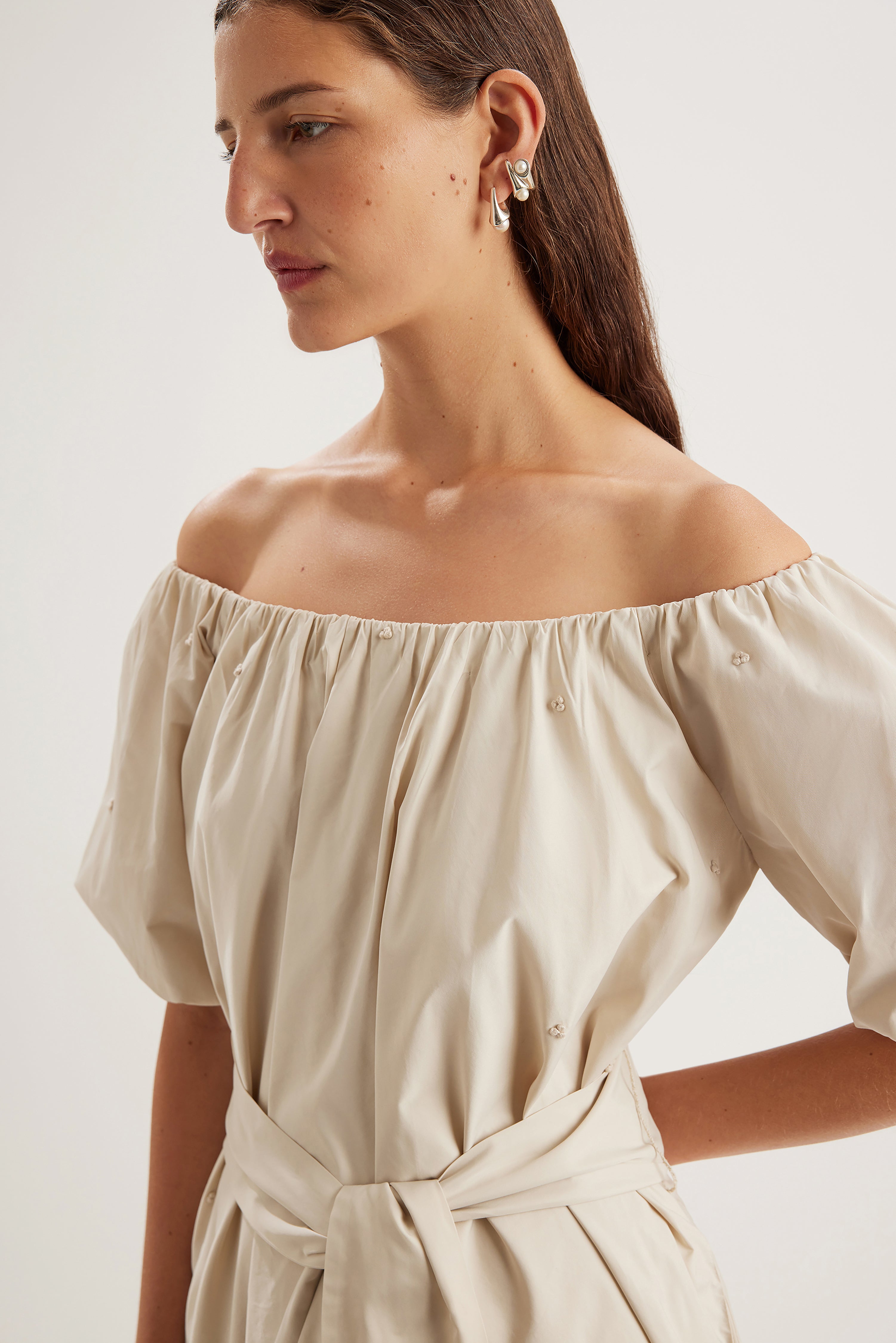 Bastion Dress in Ivory