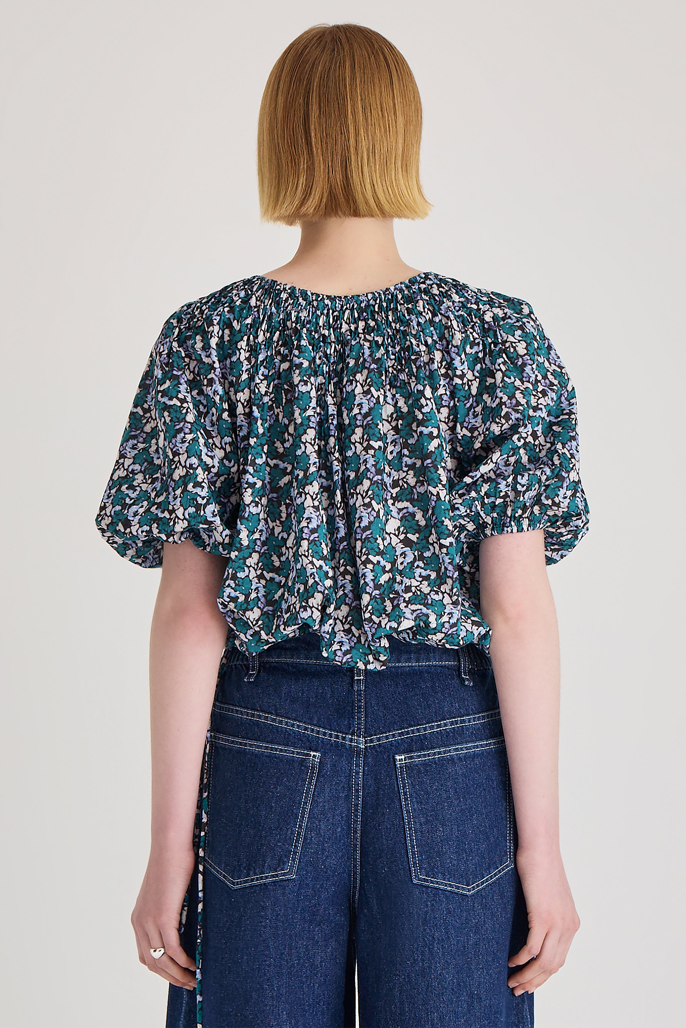 Lotus Print Top in Mosaic Drift Print