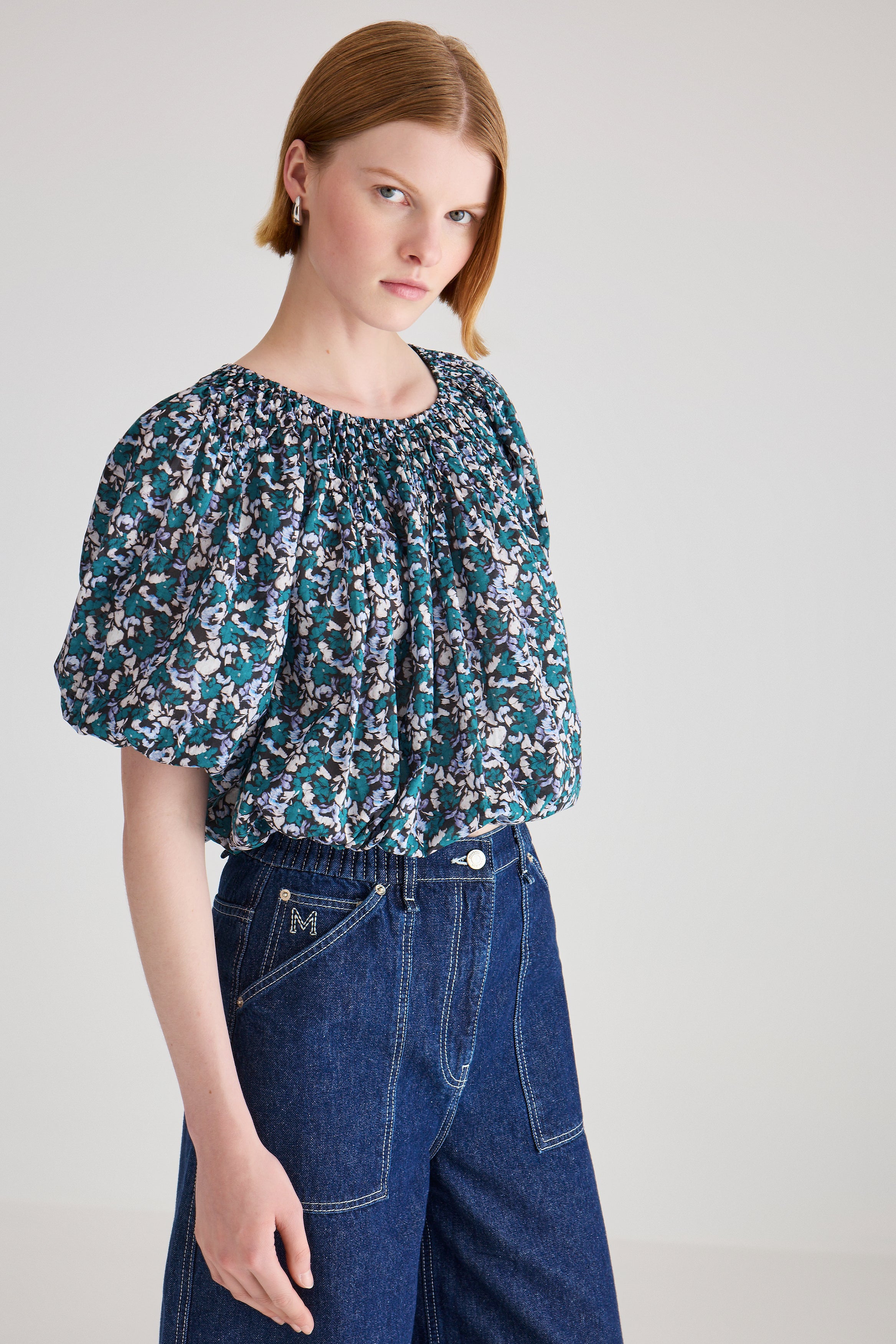 Lotus Print Top in Mosaic Drift Print