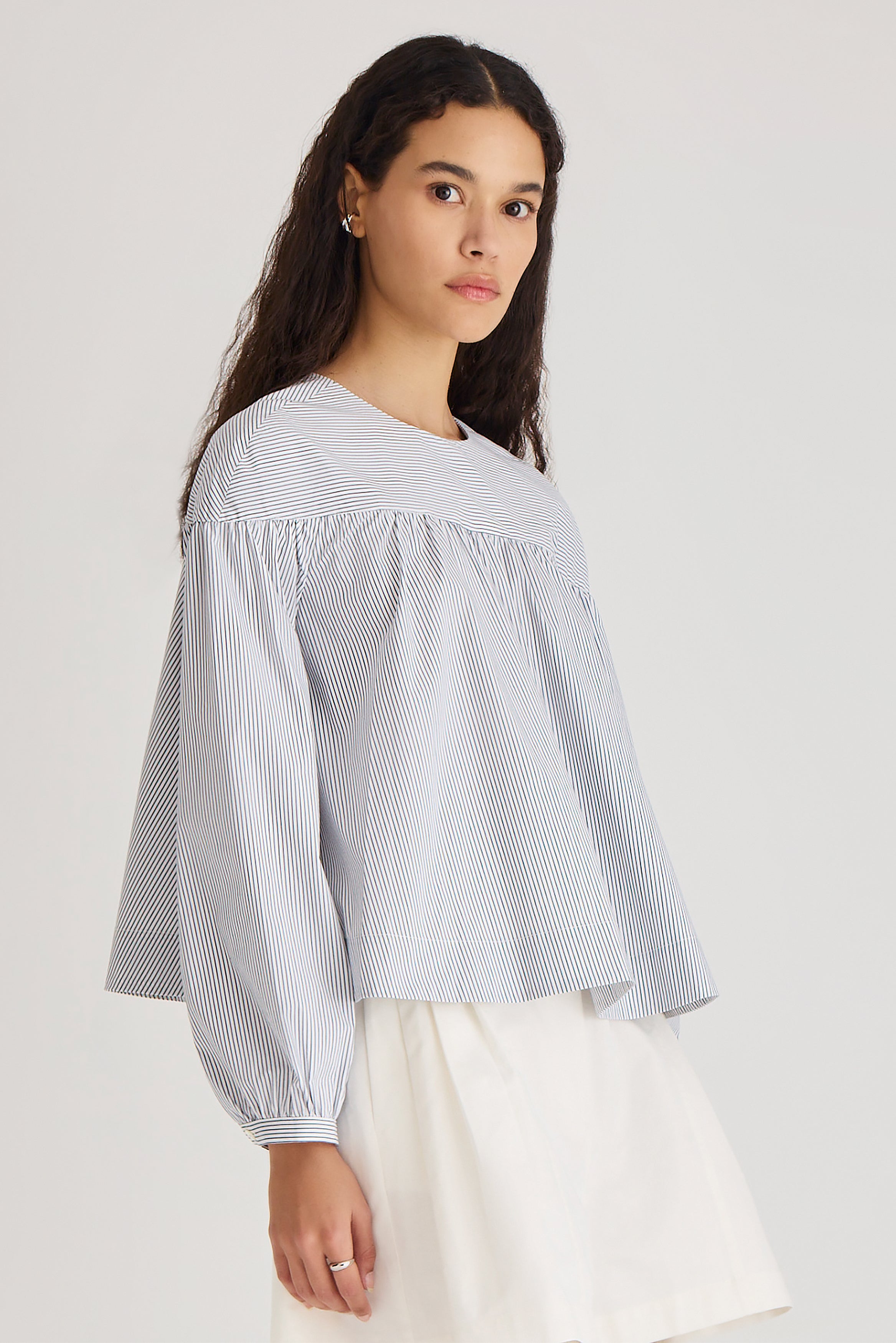 Kira Top in Admiral Navy Stripe