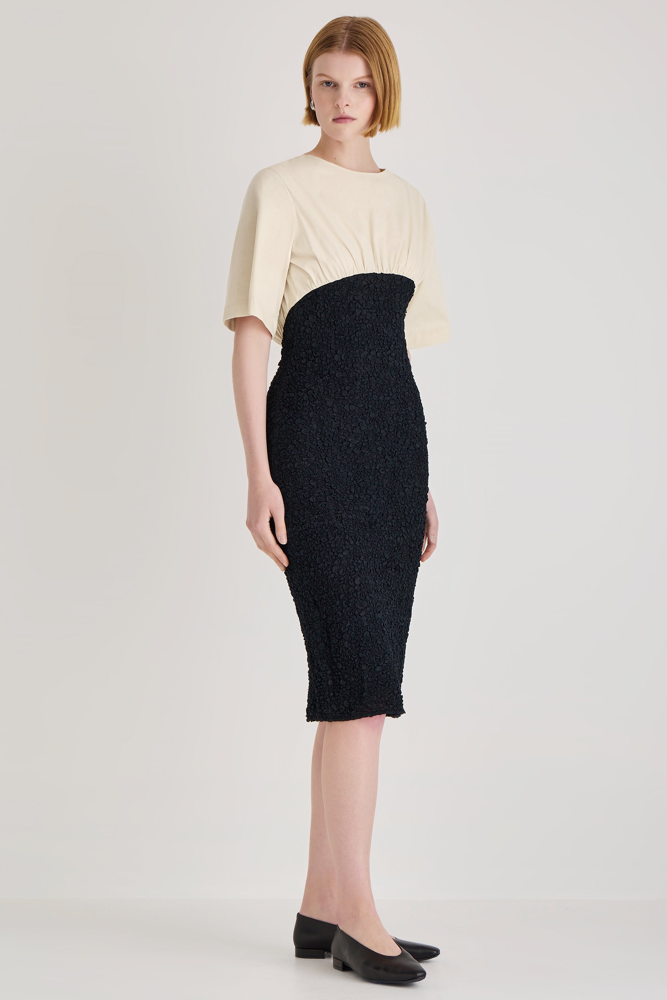 Solene Dress in Black Opaline Combo