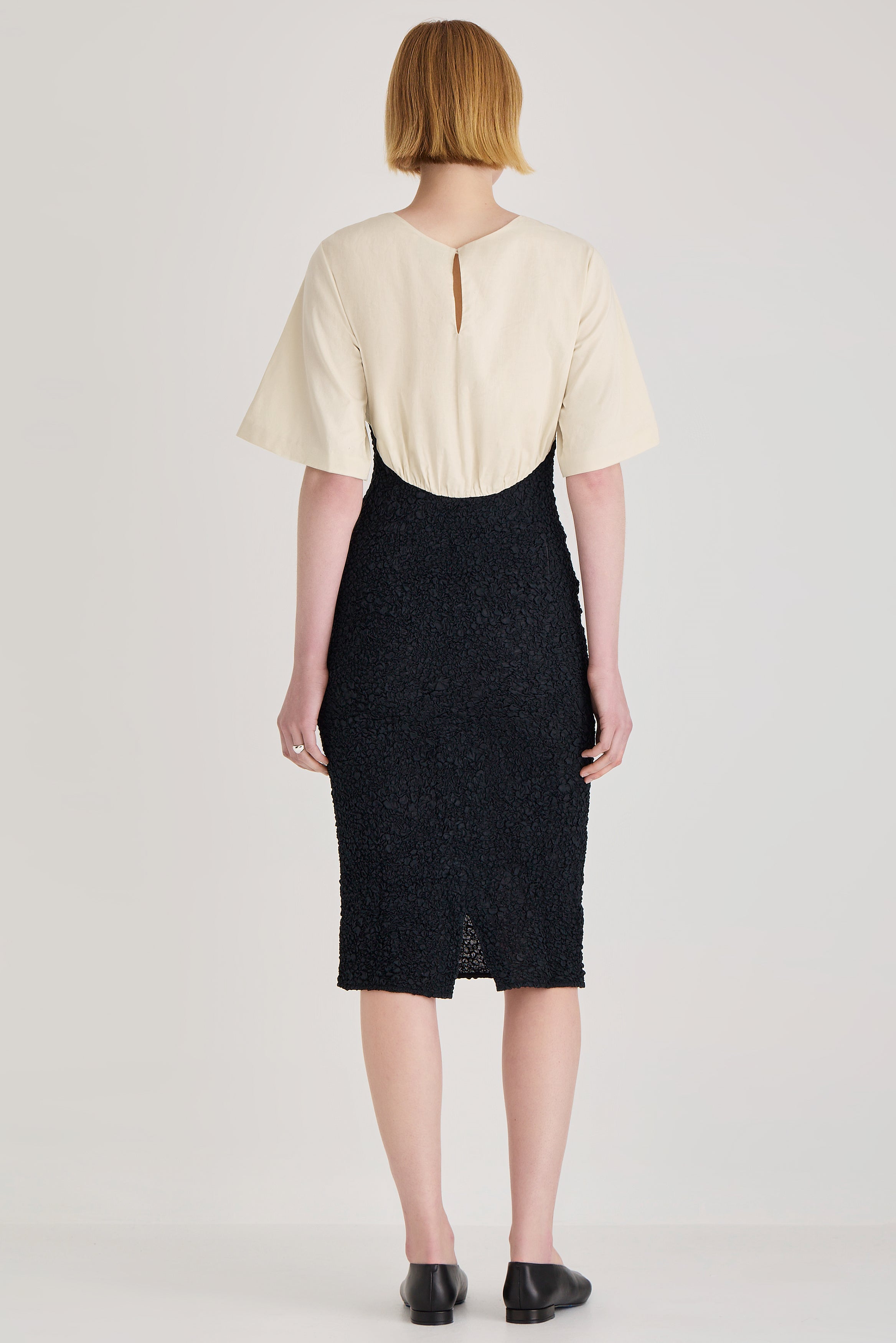 Solene Dress in Black Opaline Combo