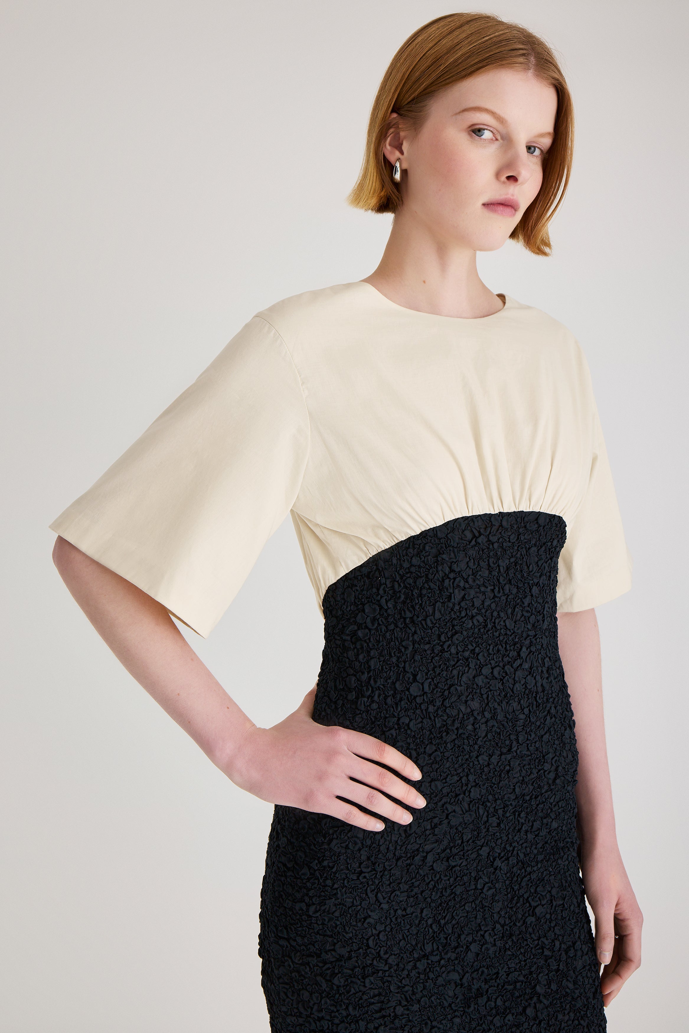 Solene Dress in Black Opaline Combo