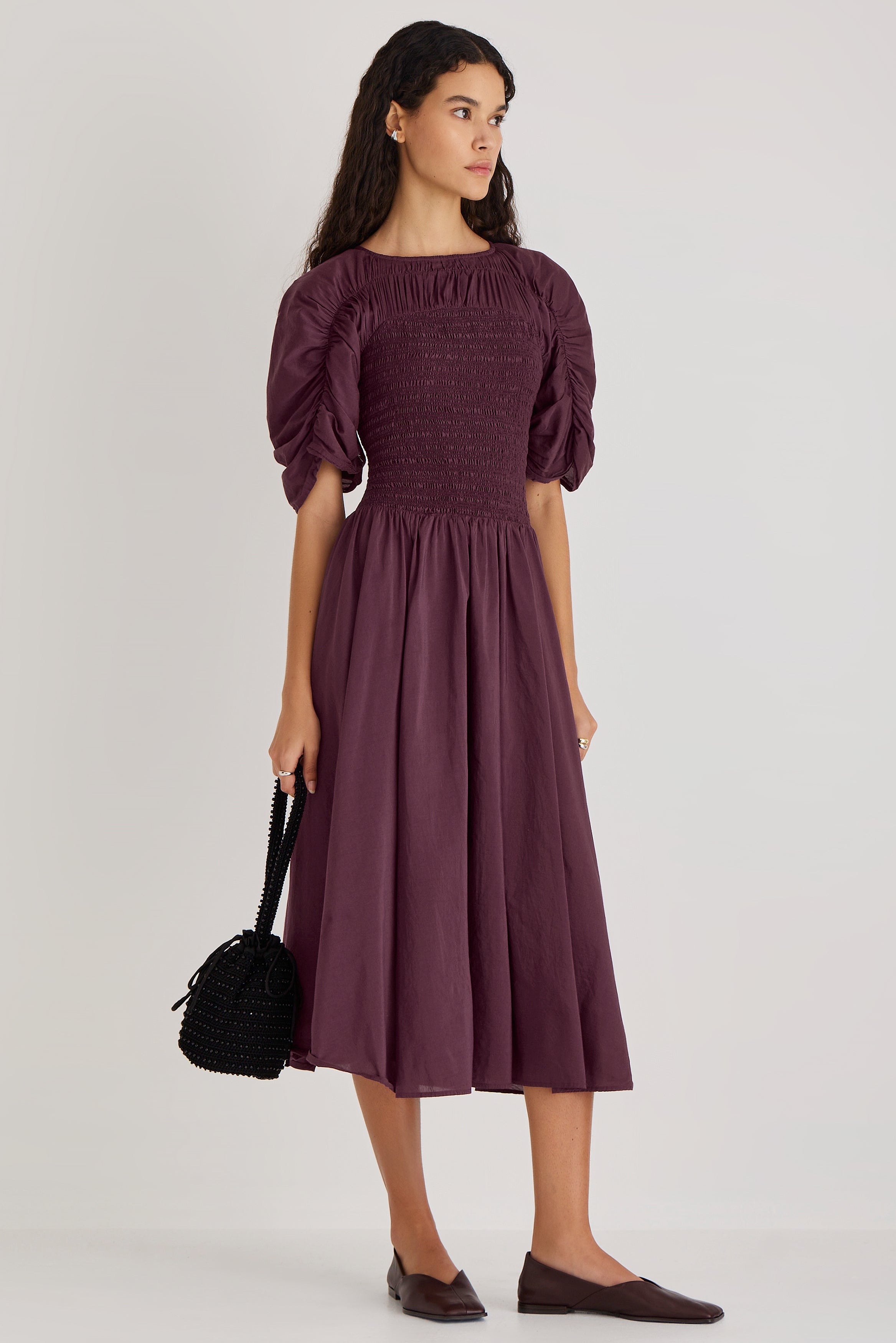 Gaea Dress in Figue