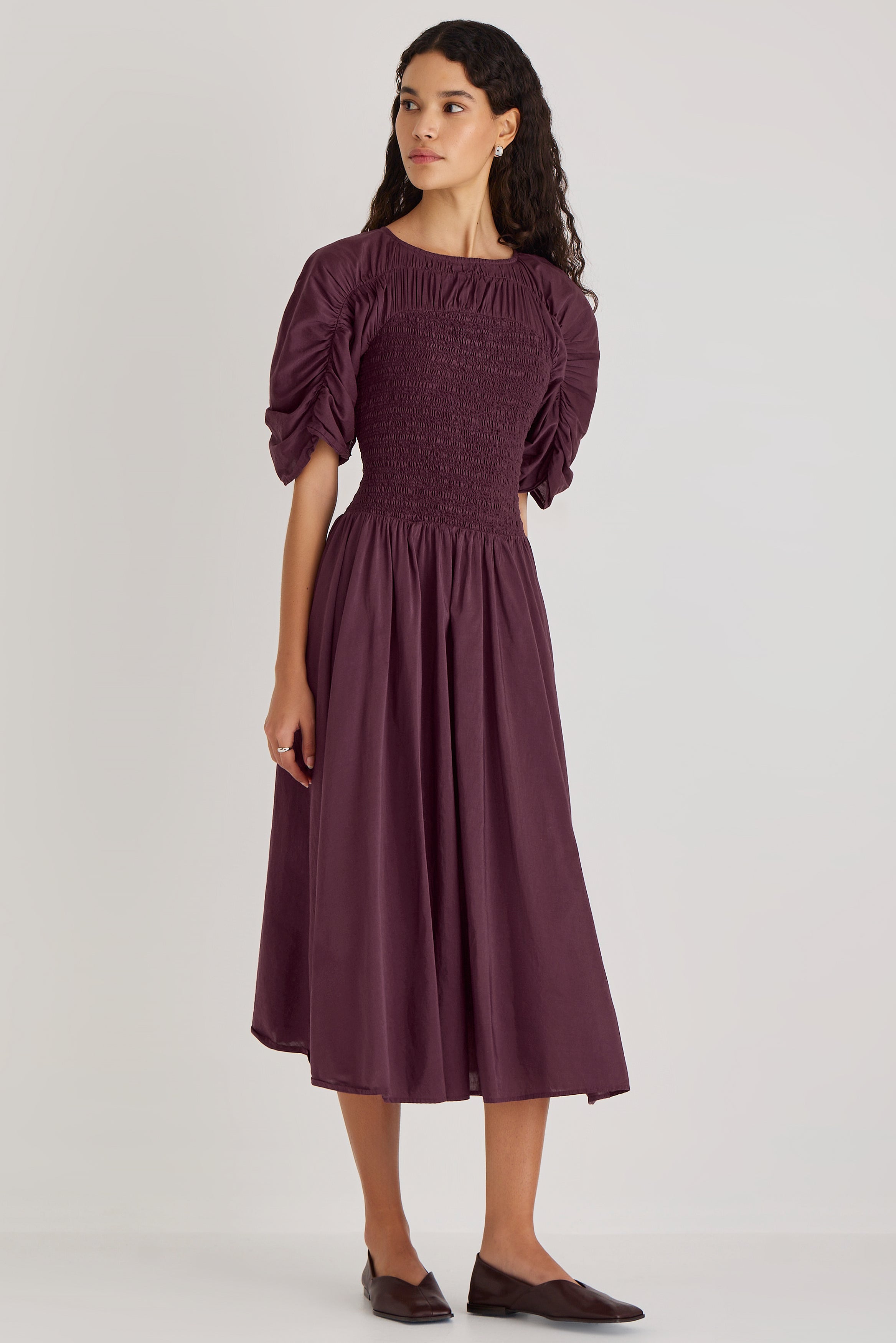 Gaea Dress in Figue