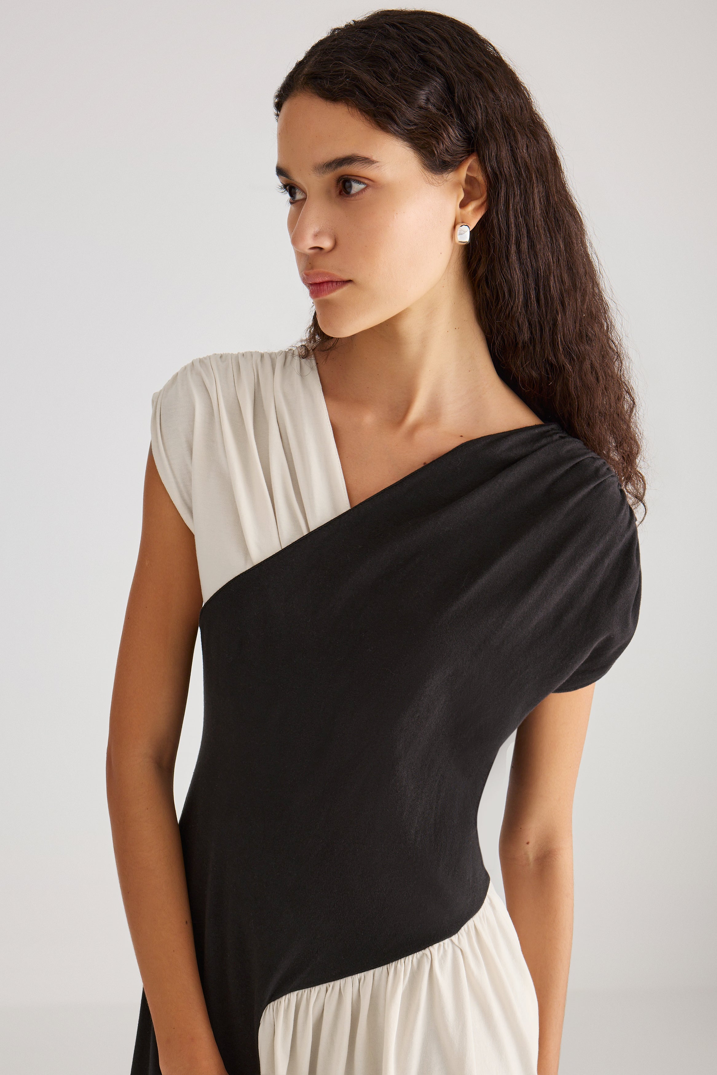 Hinoki Dress in Black Opaline Combo