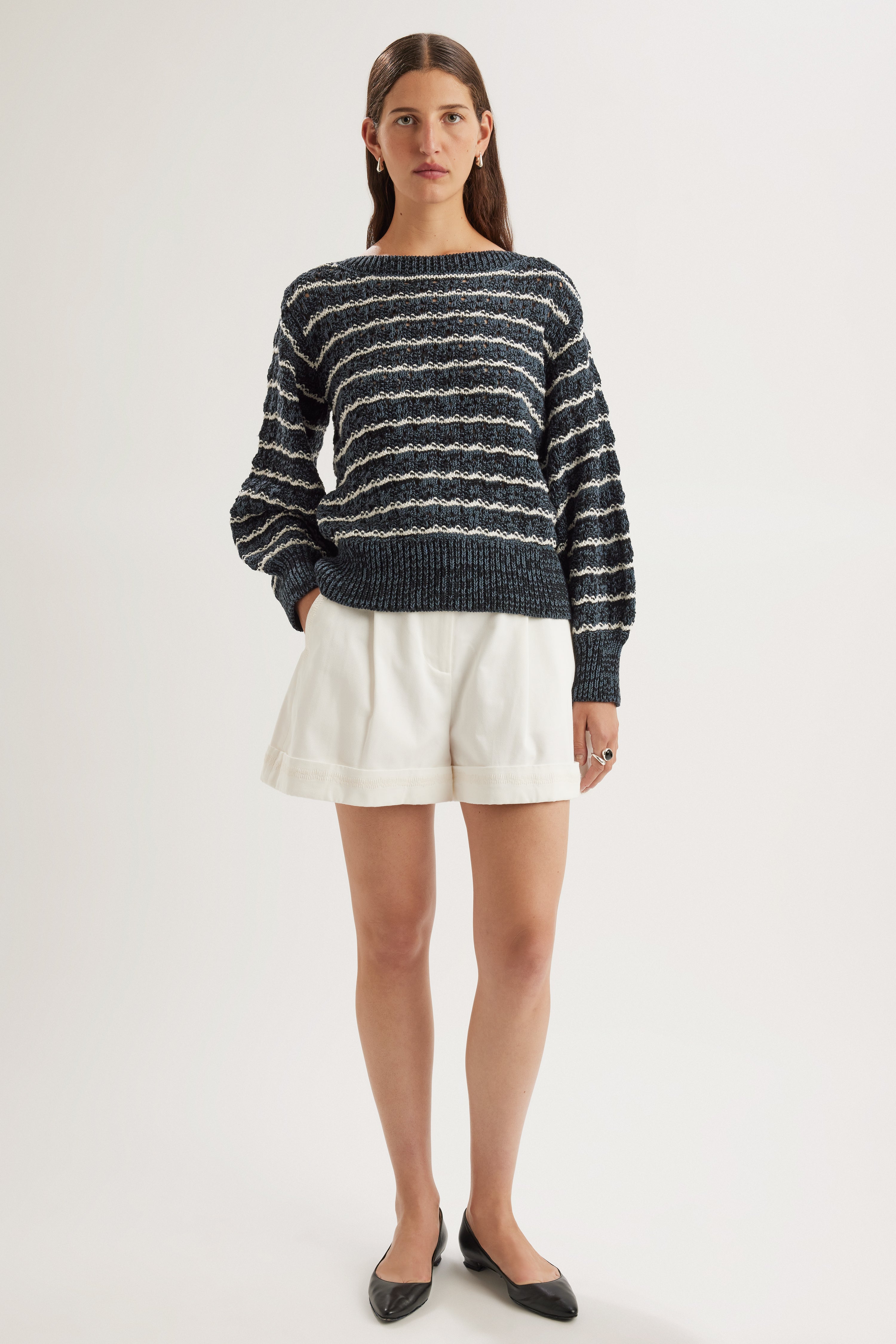 Cy Sweater in Midnight Cream