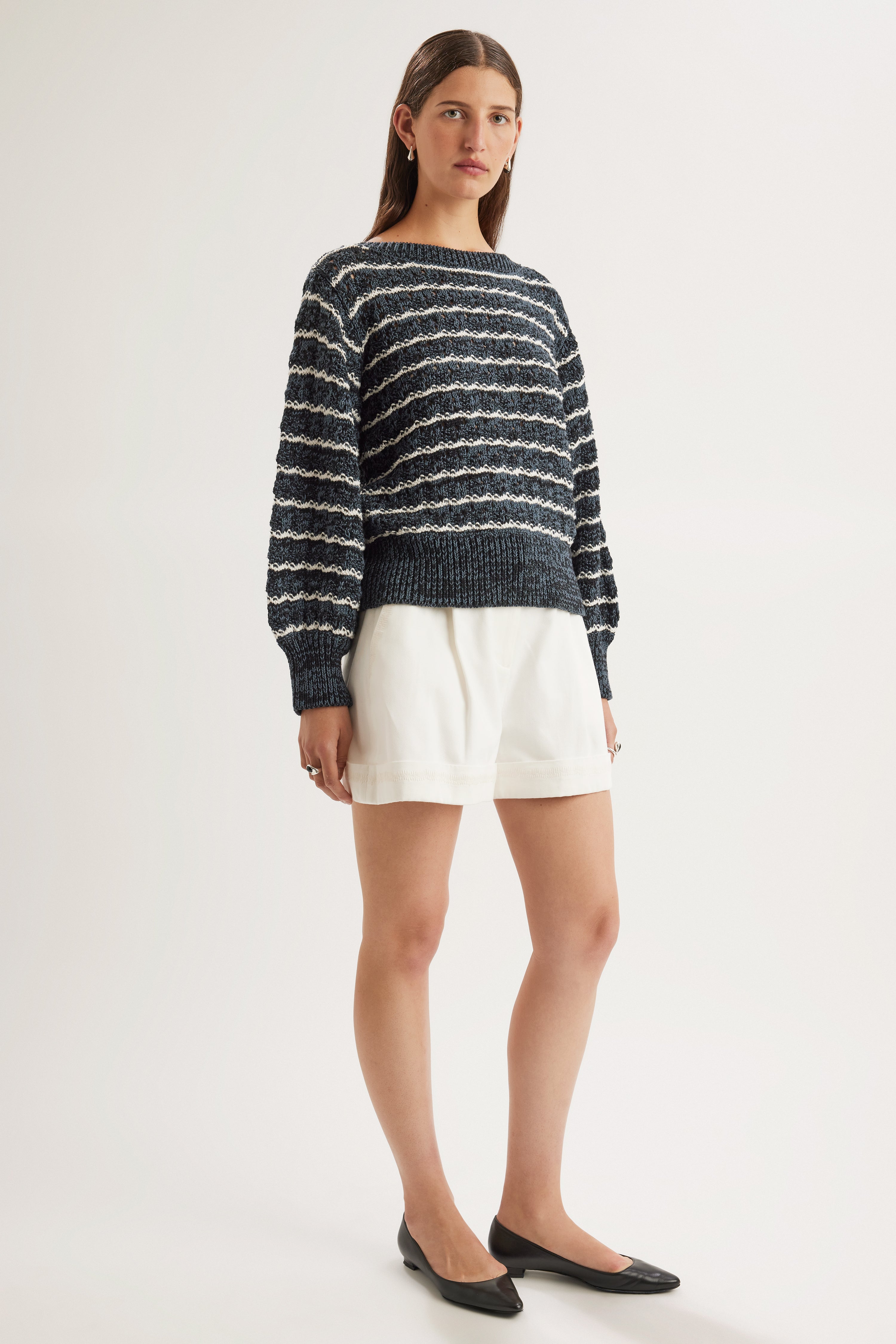 Cy Sweater in Midnight Cream