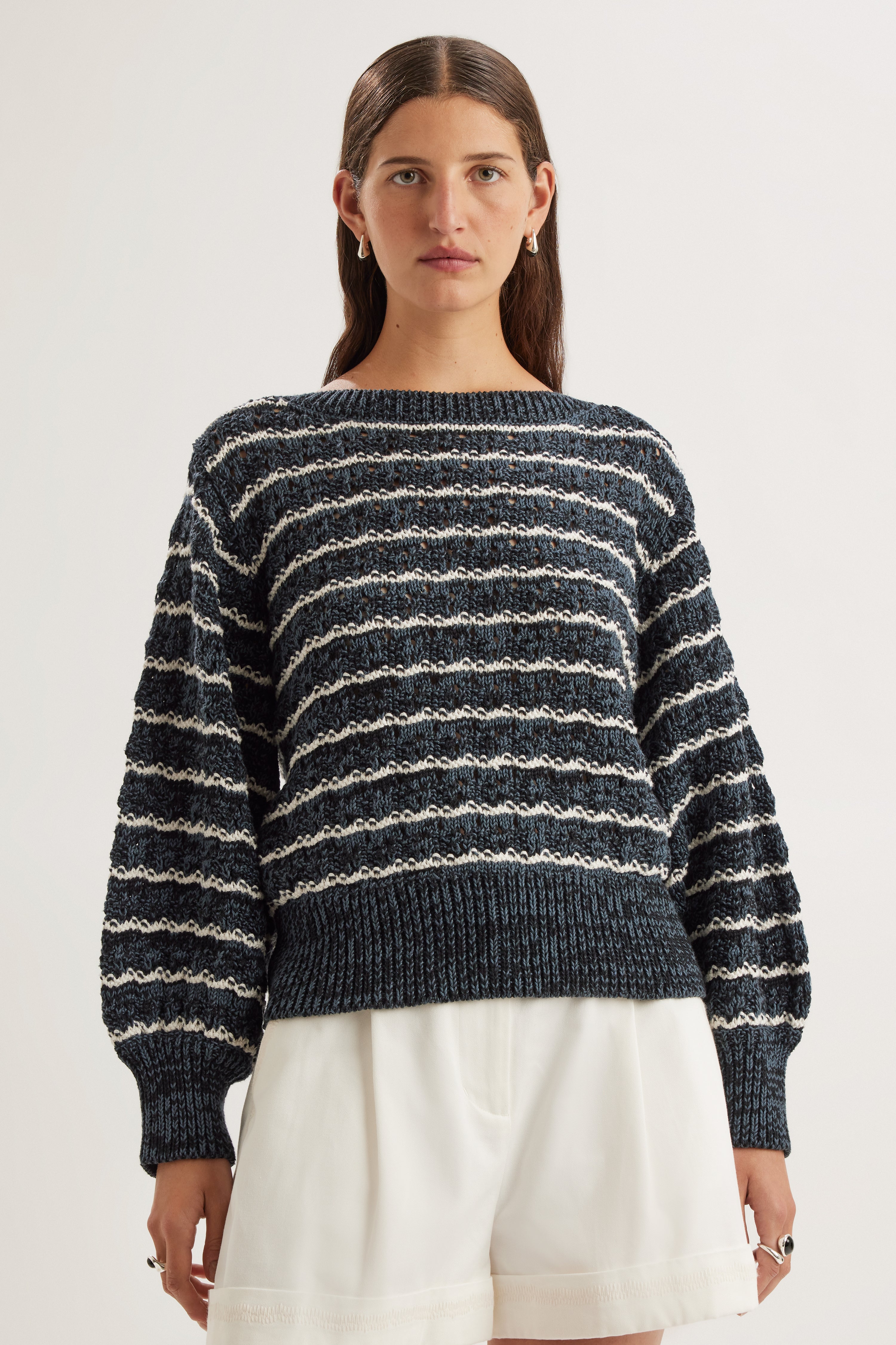 Cy Sweater in Midnight Cream
