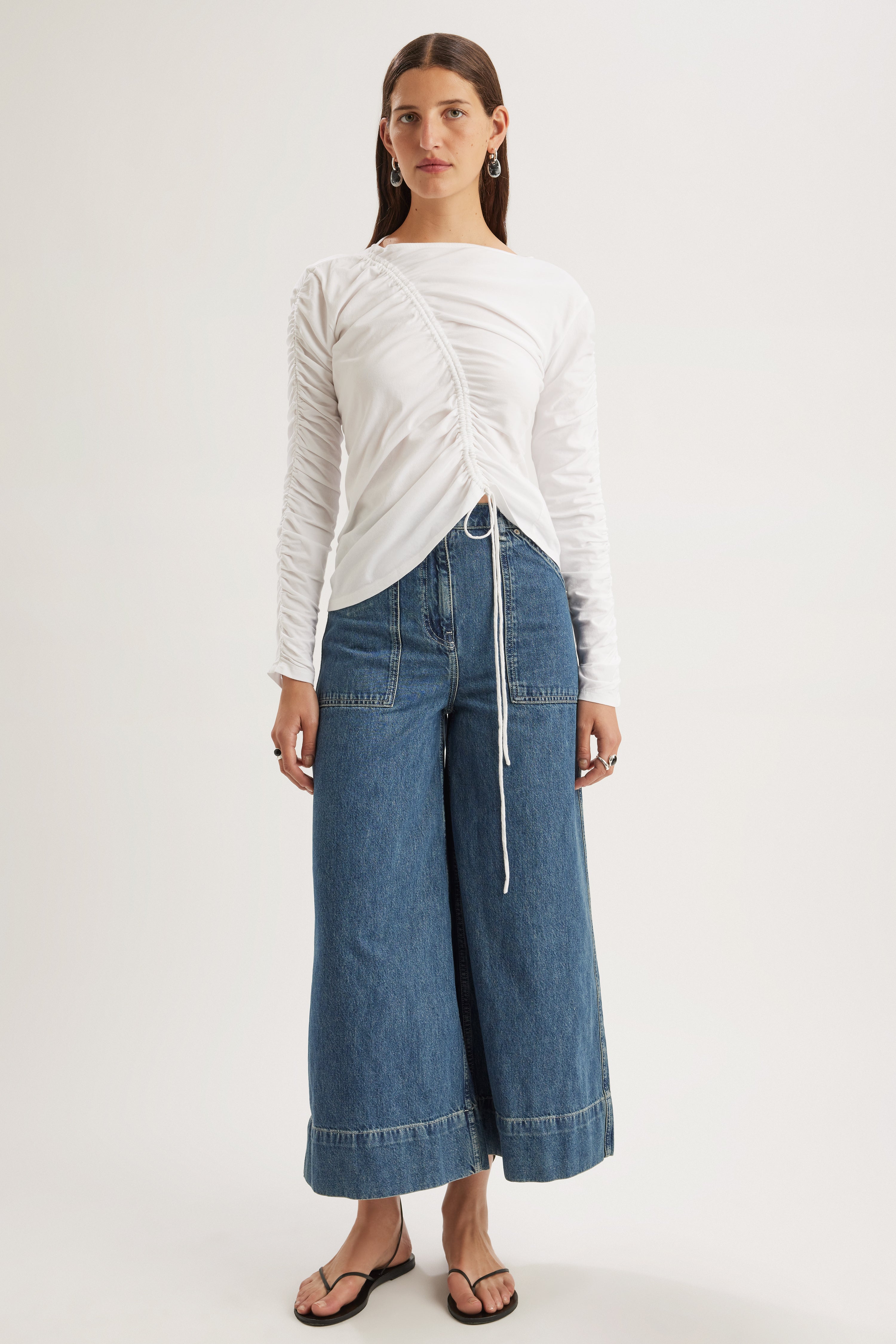 Reverie Long Sleeve Top in White