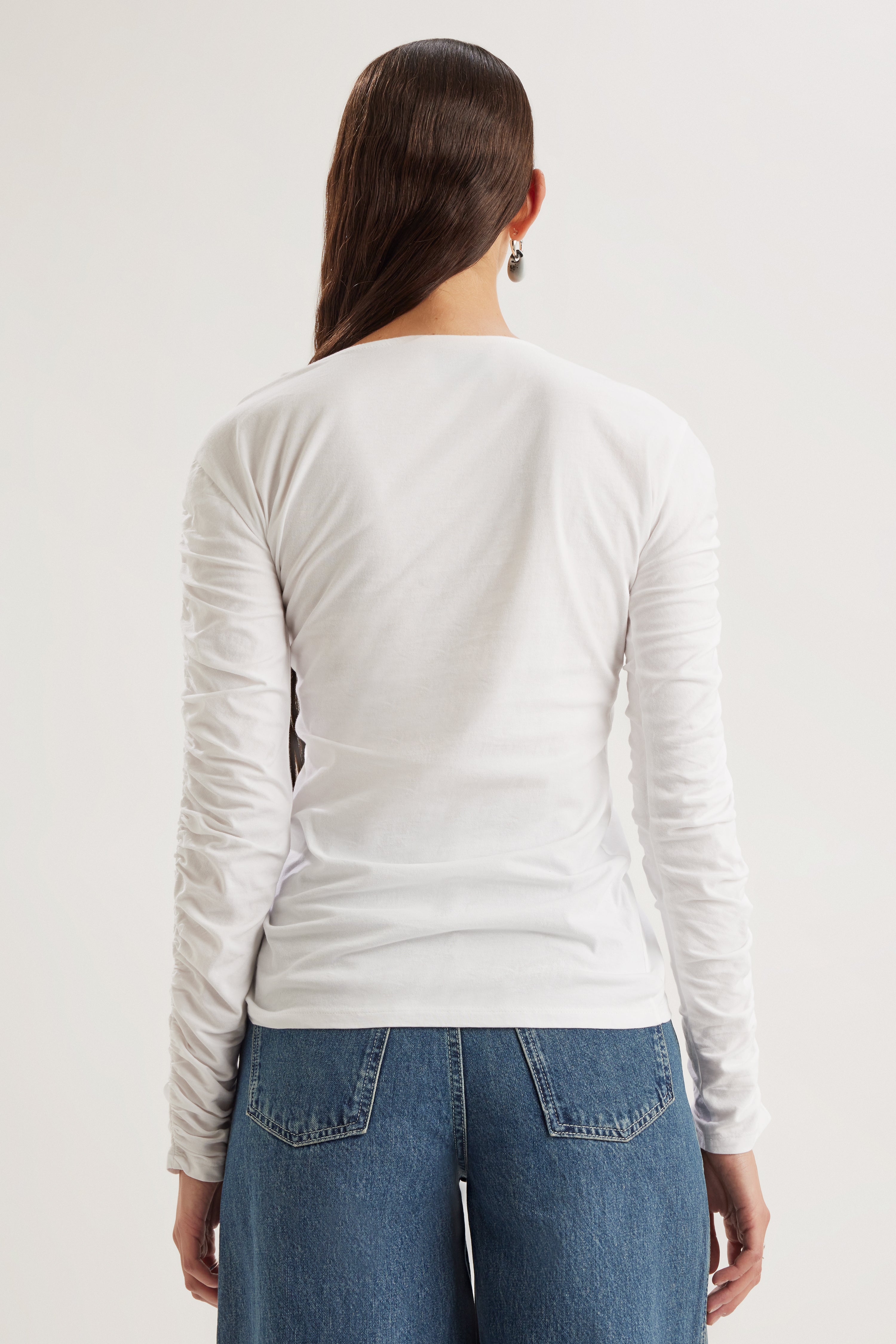 Reverie Long Sleeve Top in White