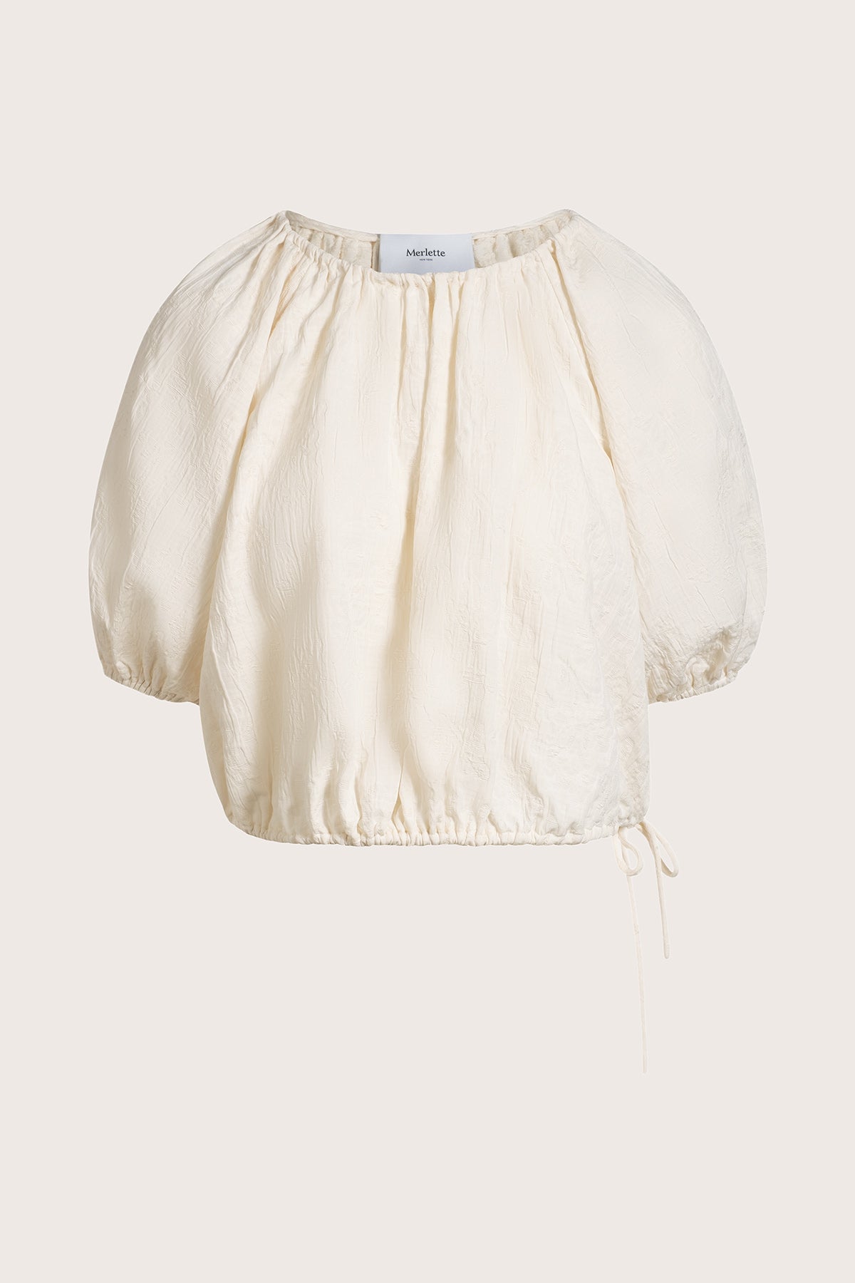 Lotus Top in Cream Jacquard