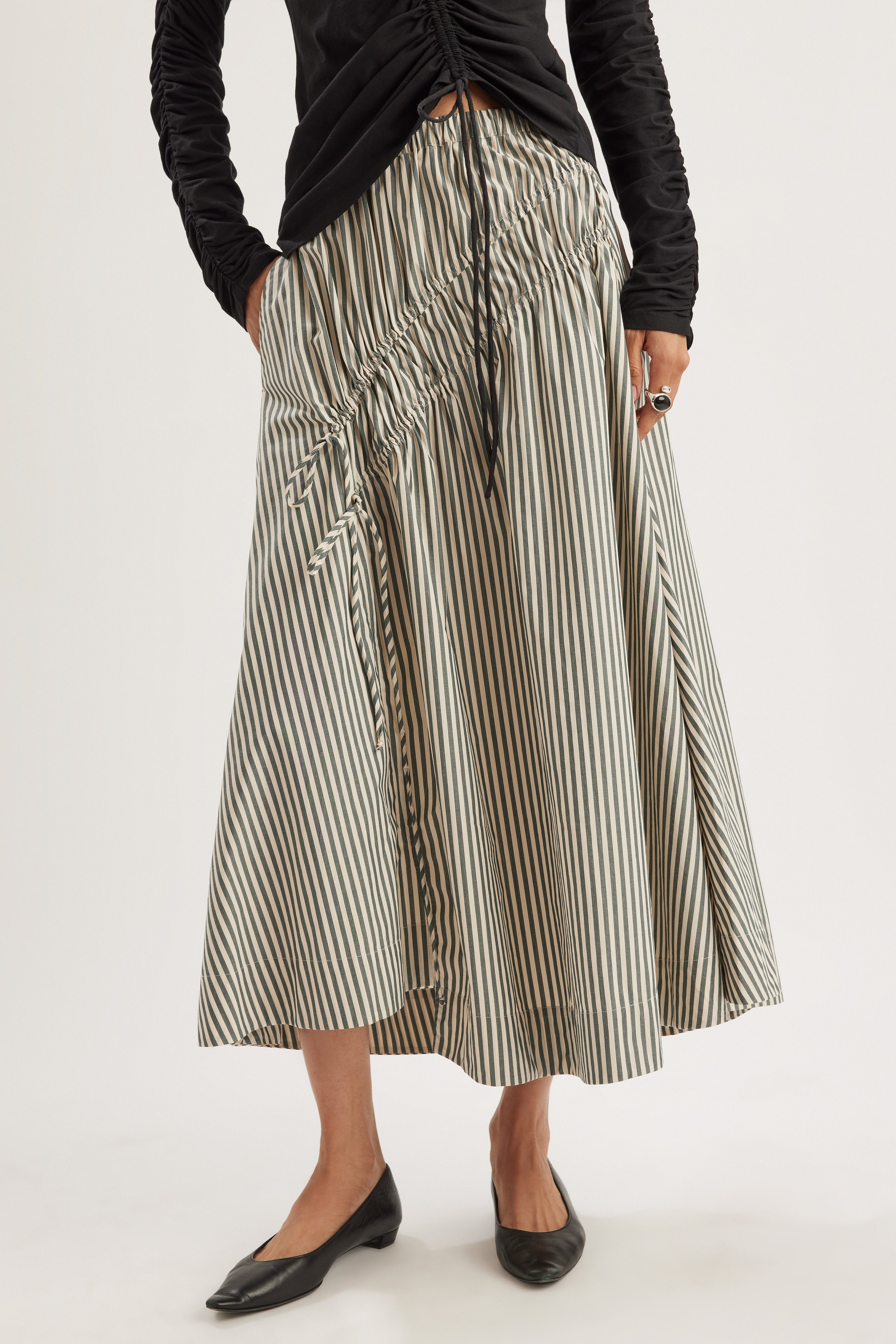 Sabine Skirt in Cedar Stripe