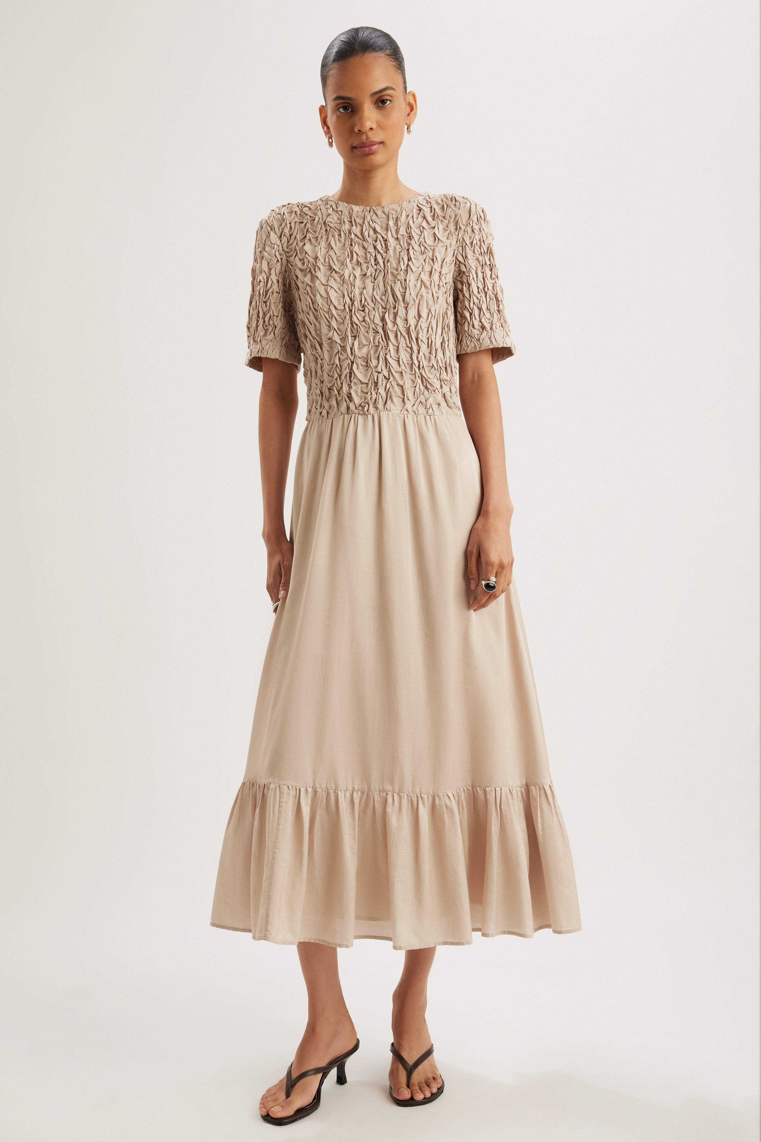 Isabel Dress in Stone