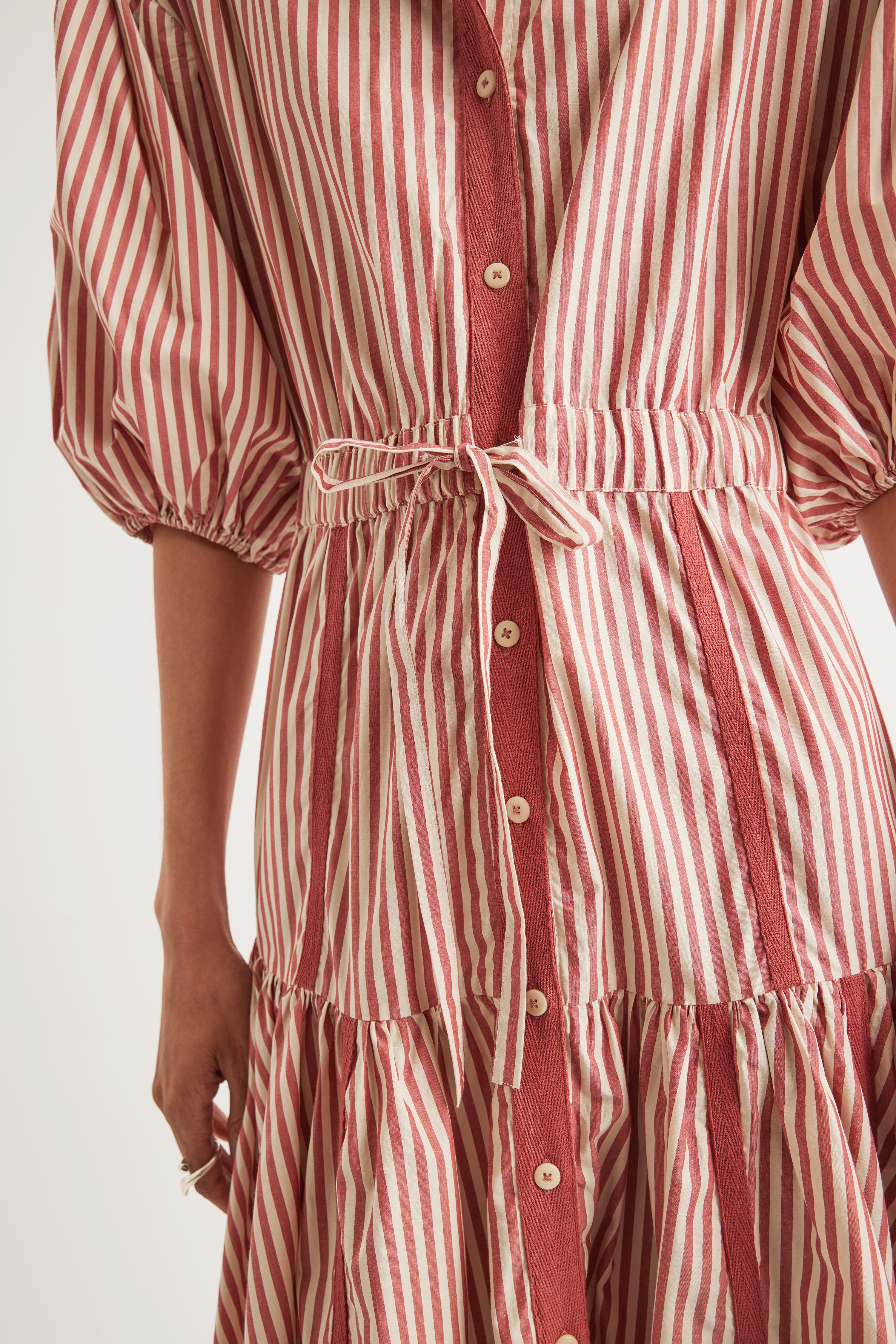Éliane Dress in Sienna Stripe