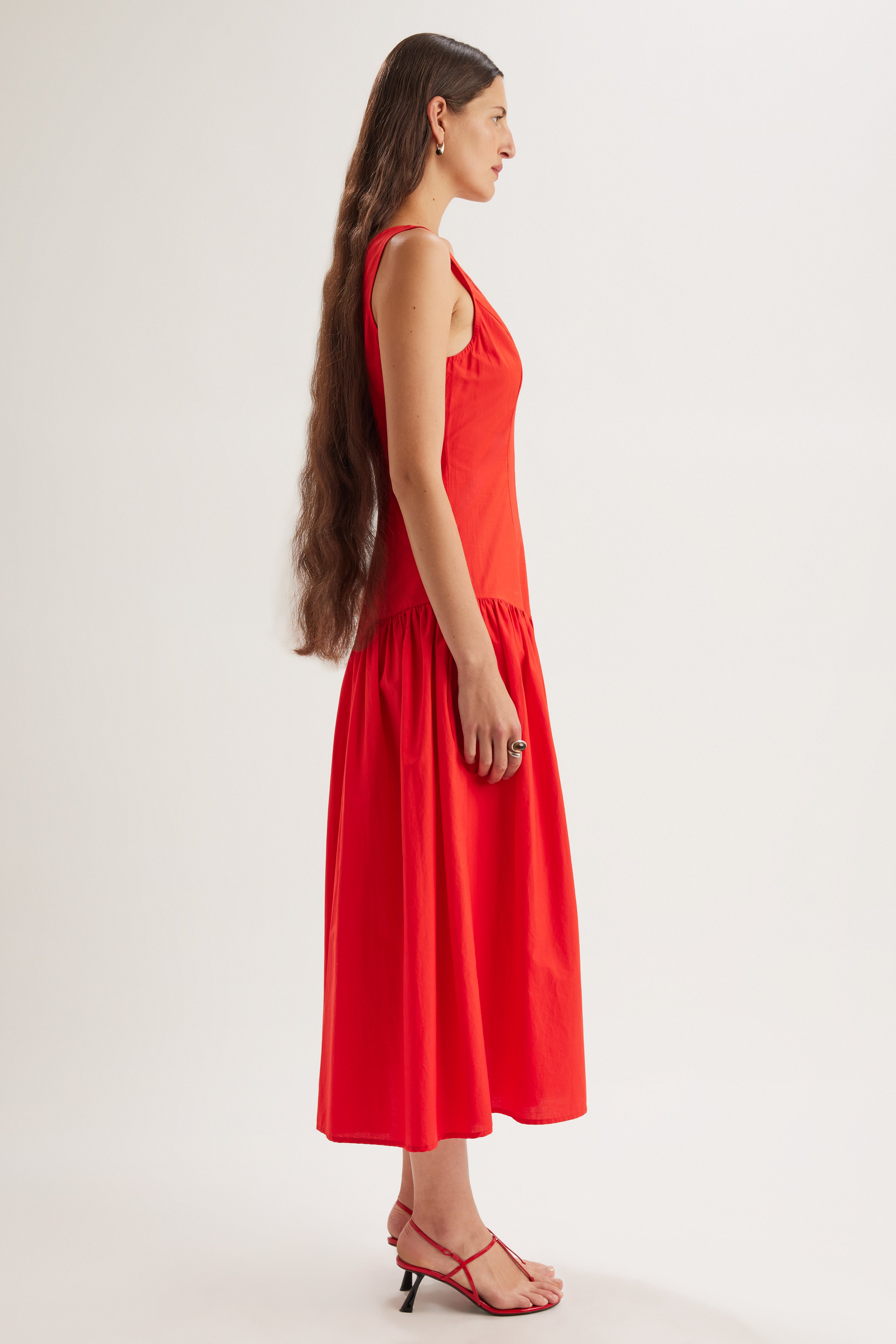 Garance Dress in Cherry