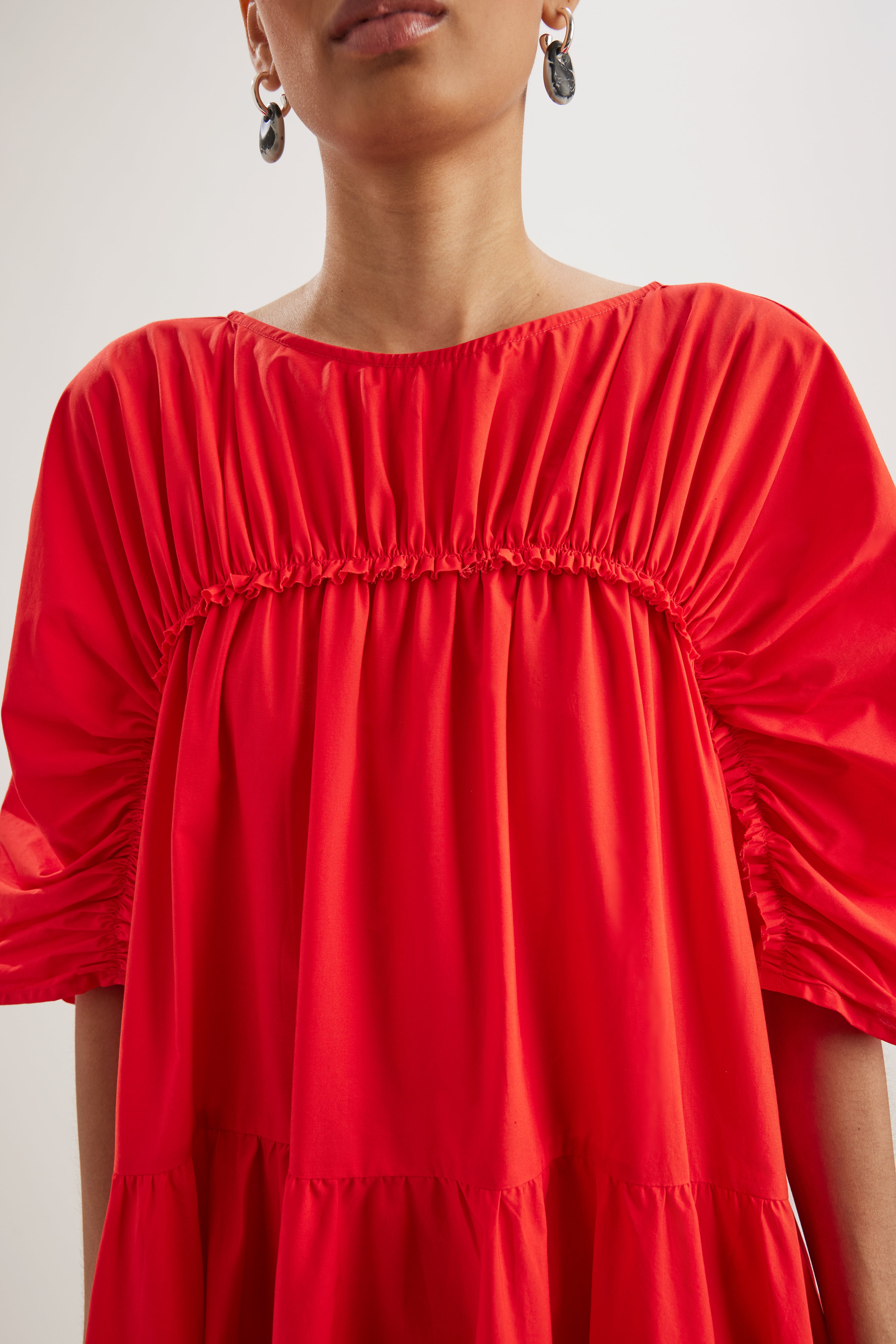 Ines Dress in Cherry