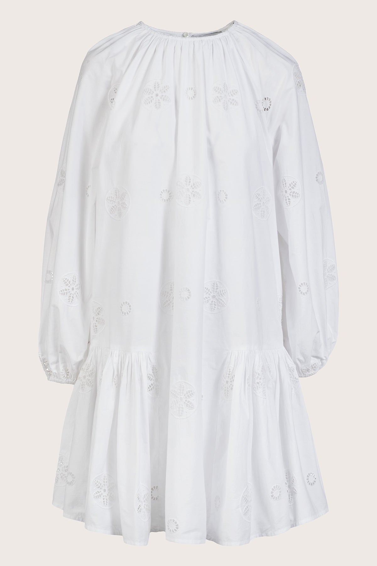 Seymour Eyelet Dress in White - White / Dress / X-Small Seymour Eyelet Dress in White - White / Dress / X-Small