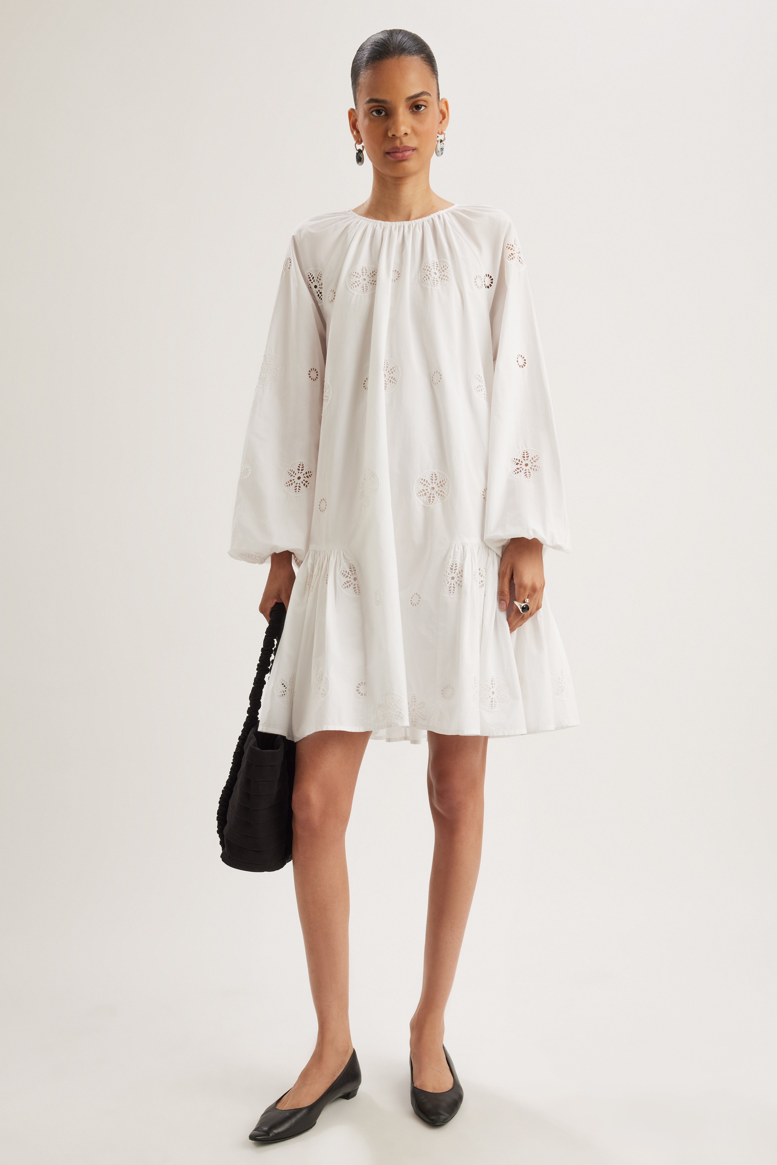 Seymour Eyelet Dress in White