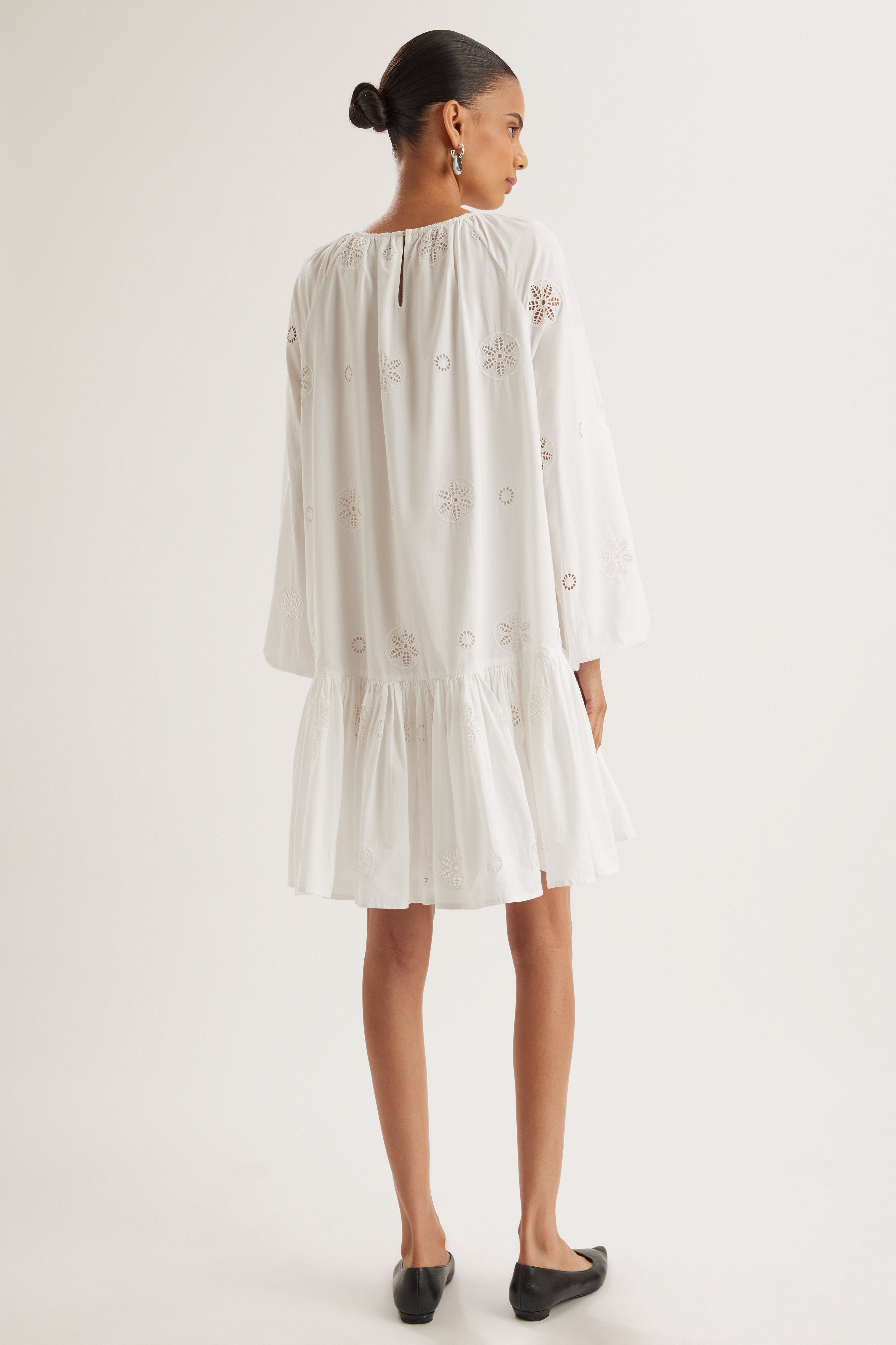 Seymour Eyelet Dress in White