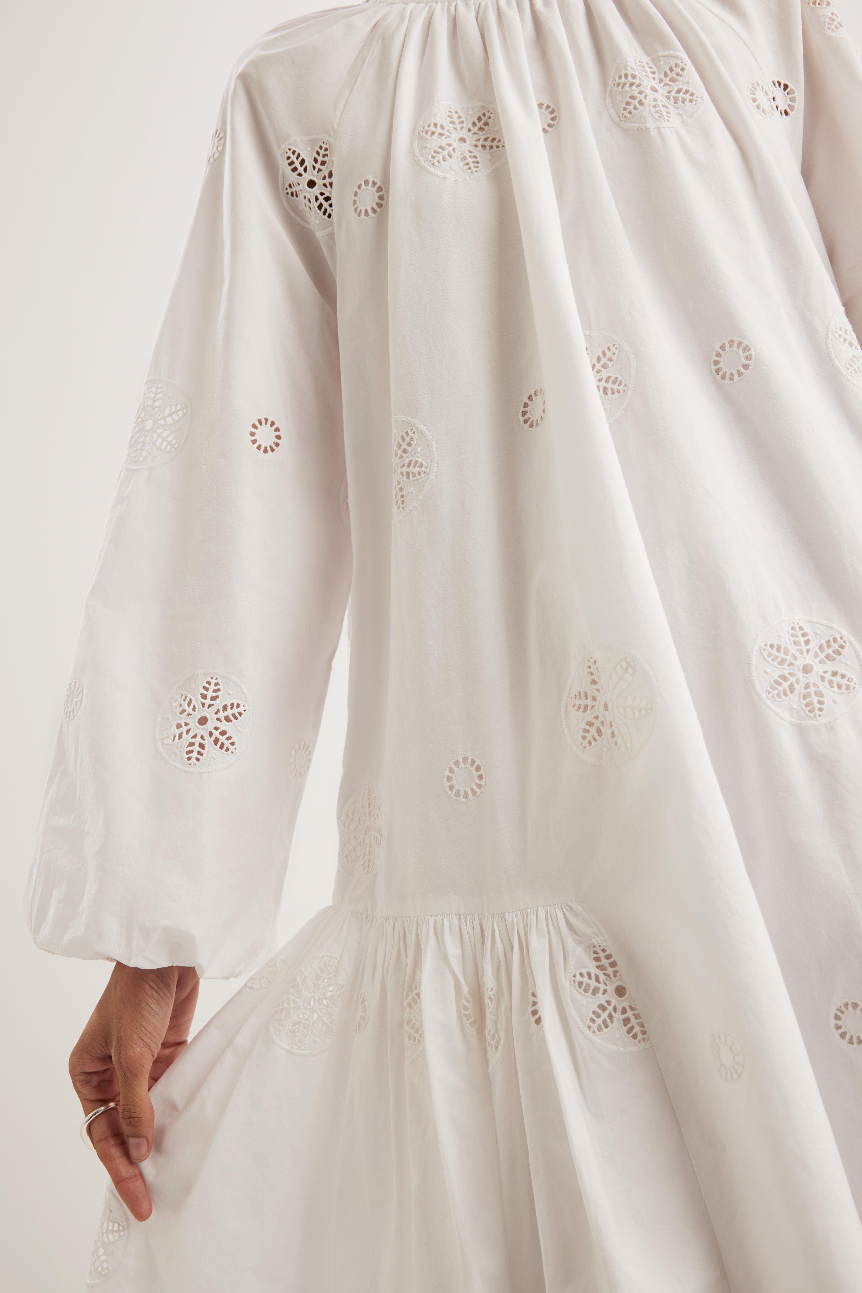 Seymour Eyelet Dress in White