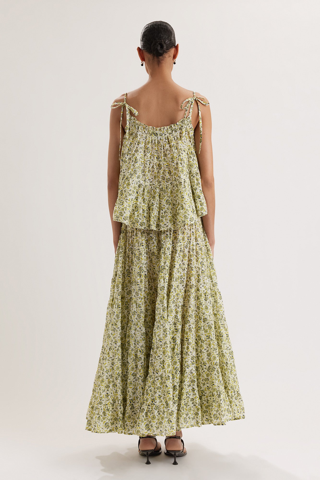 Saaz Top in Lime Floral Print