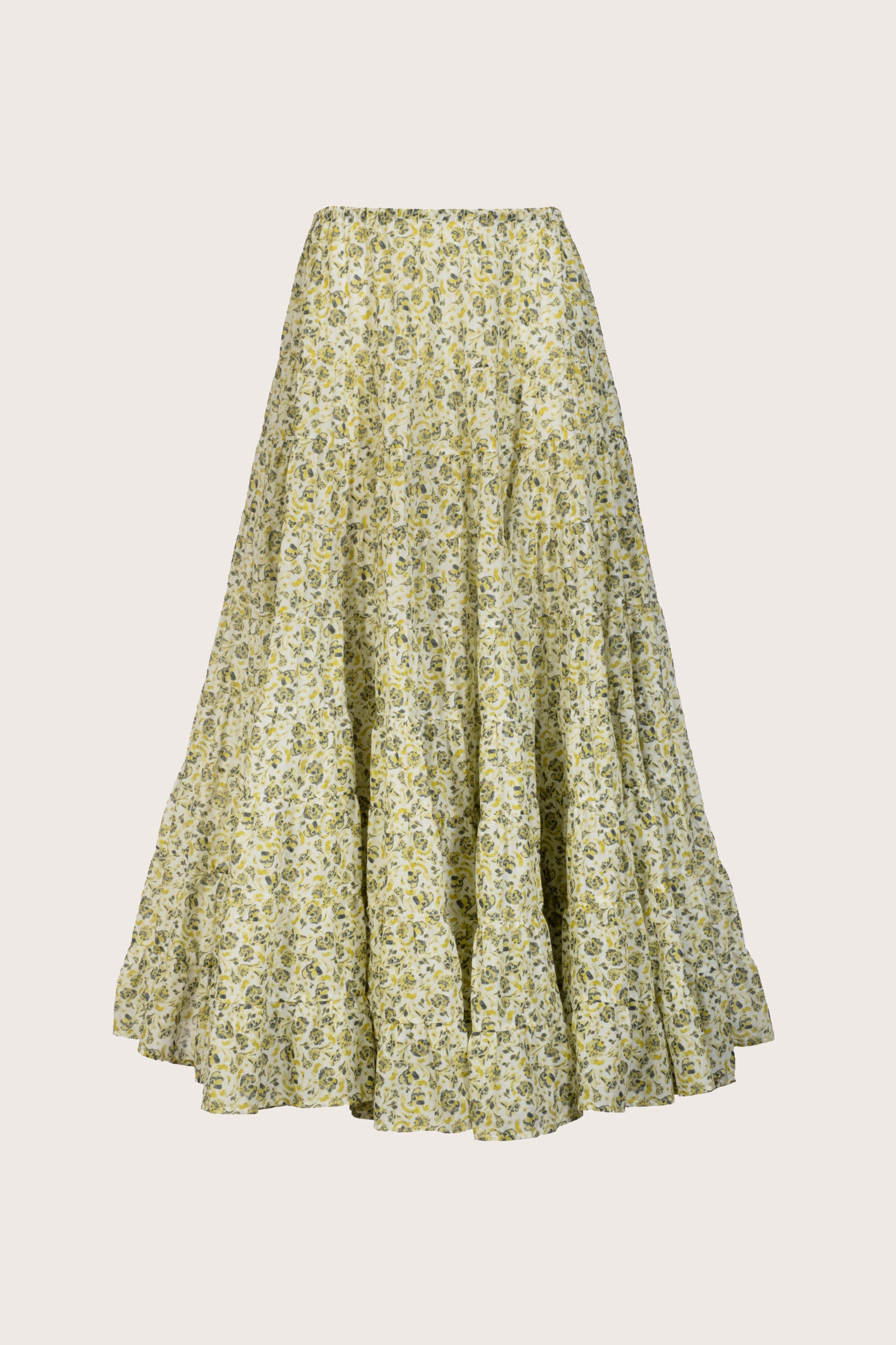 Chandni Skirt in Lime Floral Print