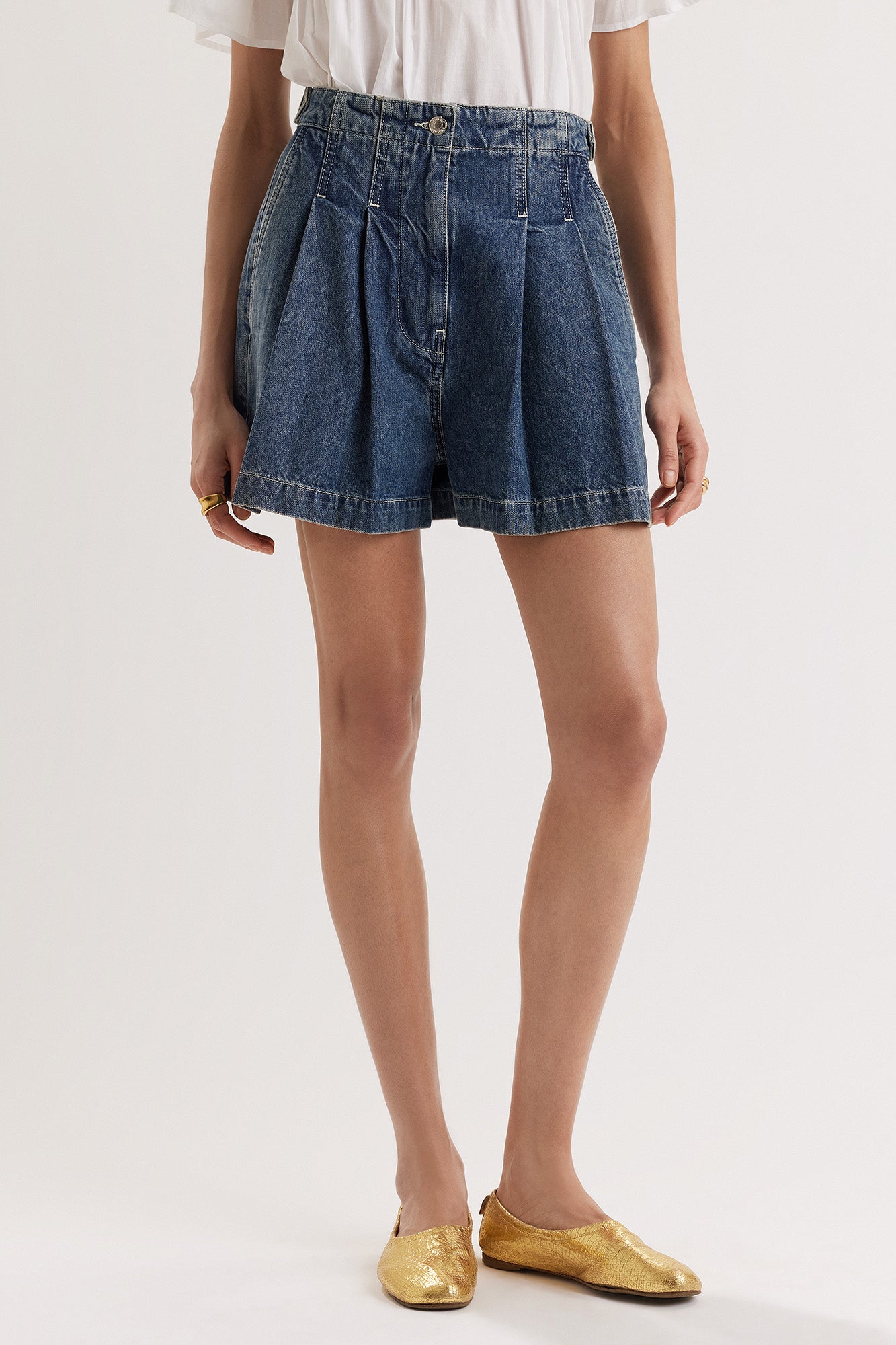 Kay Short in Mid-Blue Wash