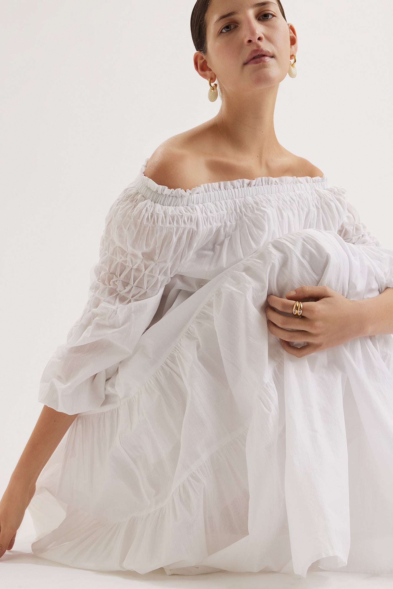 Zaria Dress in White