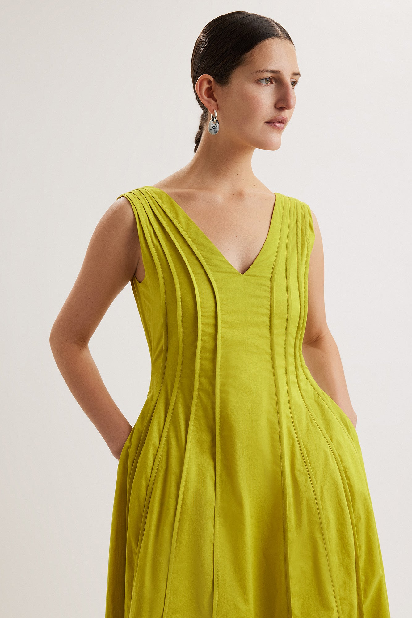 Raas Dress in Lime