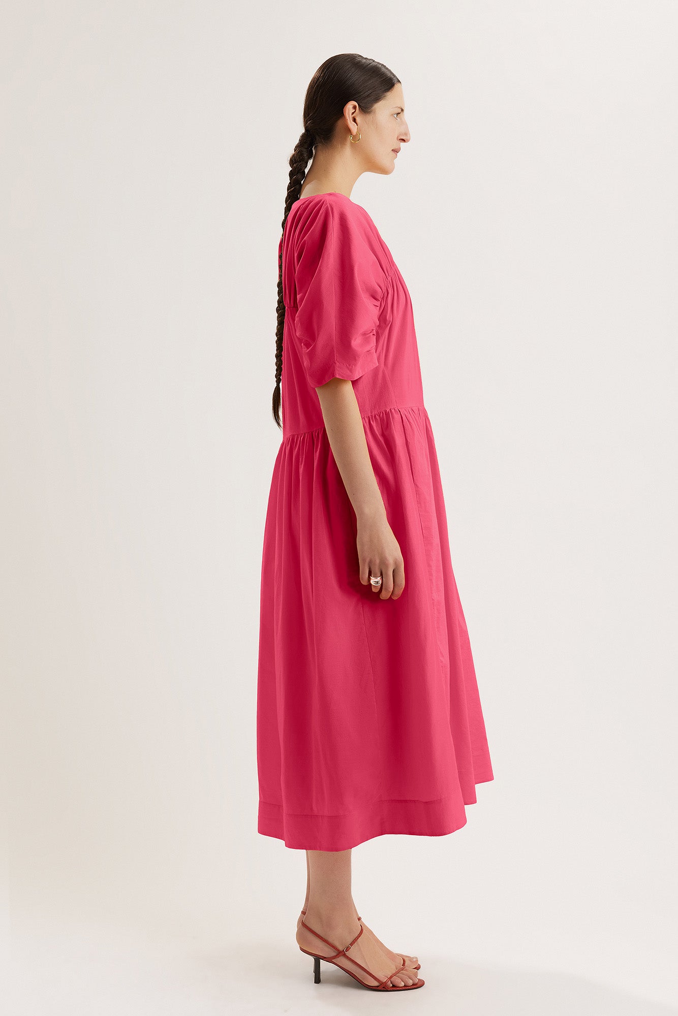 Kashmir Dress in Bougainvillea
