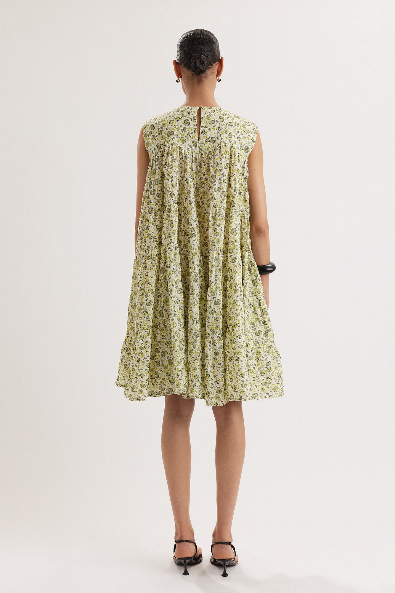 Lanai Dress in Lime Floral Print