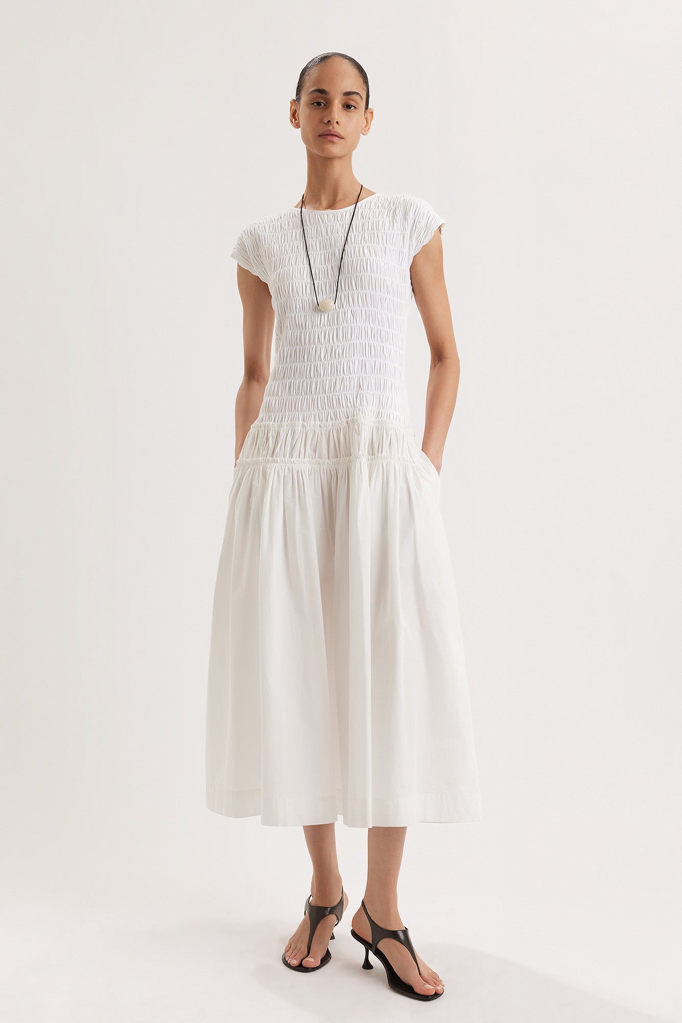 Meghna Dress in White