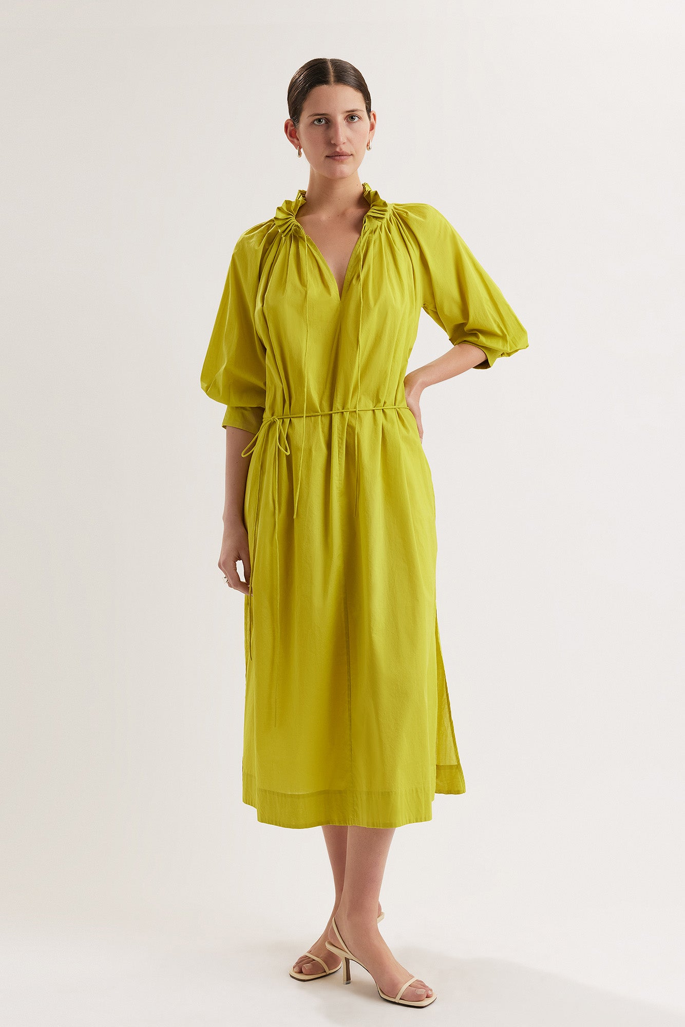 Shore Dress in Lime