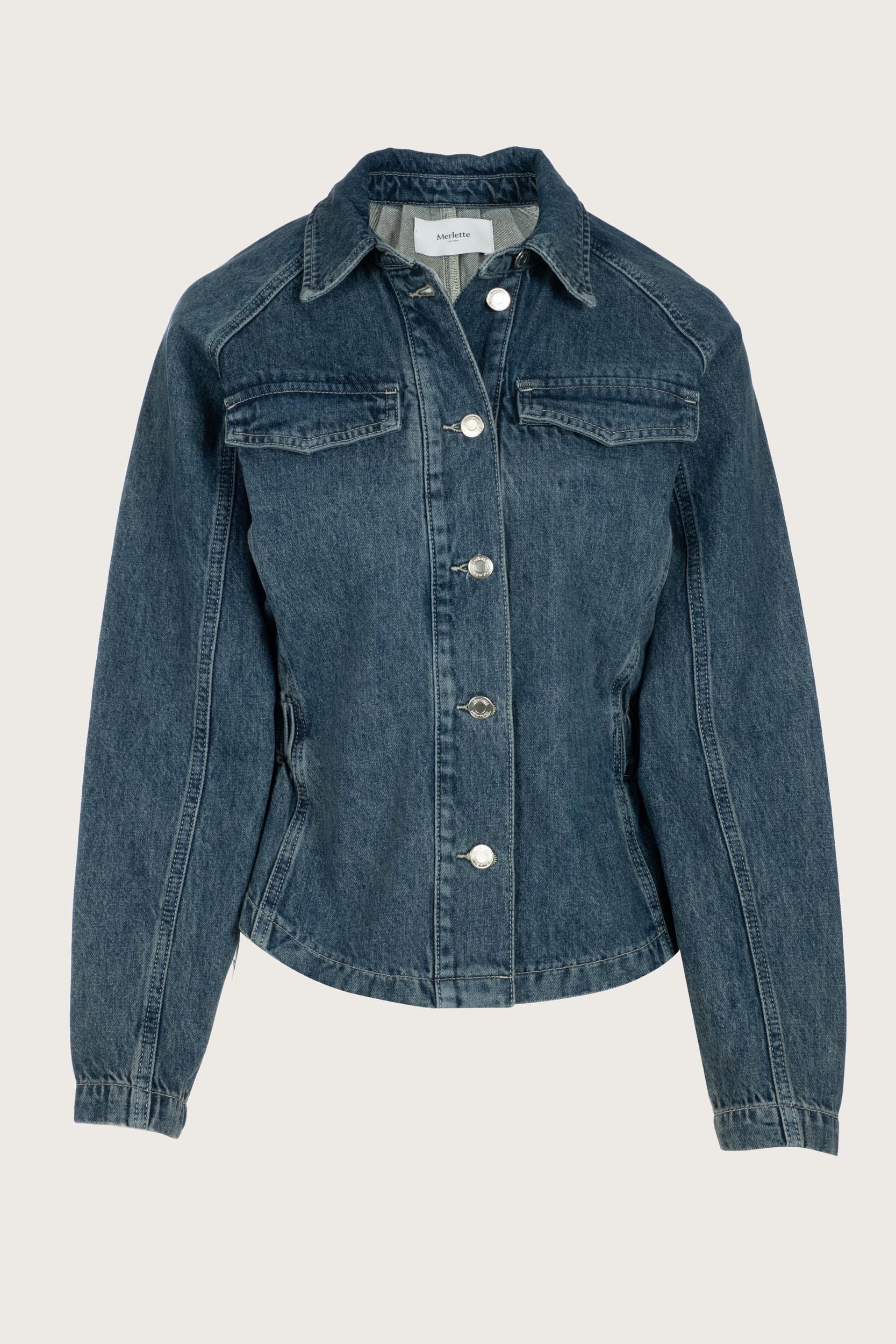 Rhea Jacket in Mid-Blue Wash