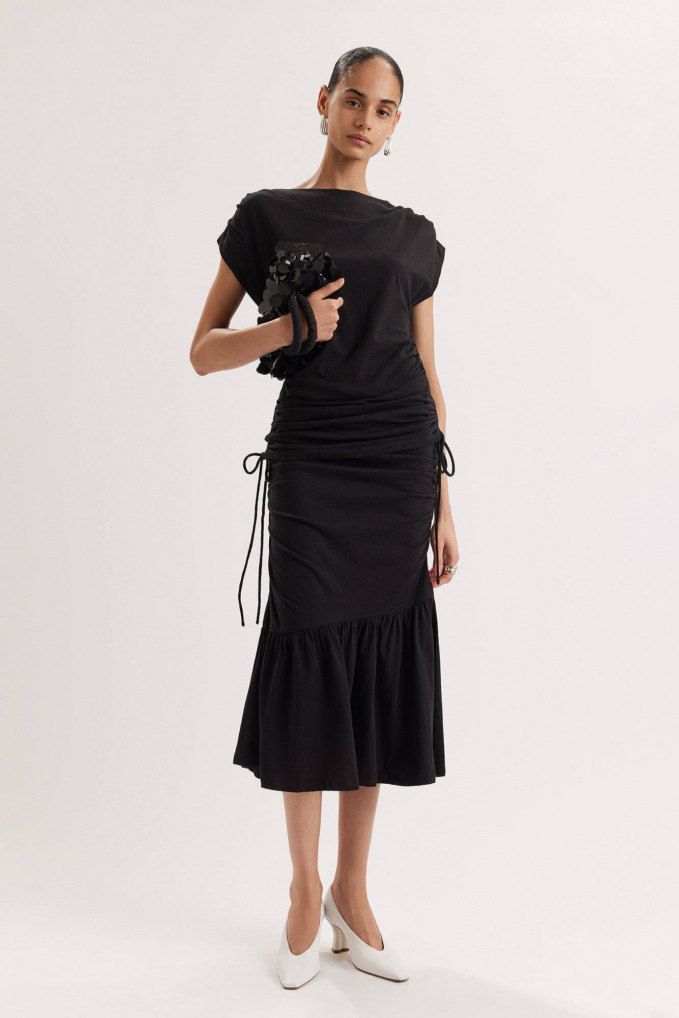 Lune Mini Sequin Bag in Black