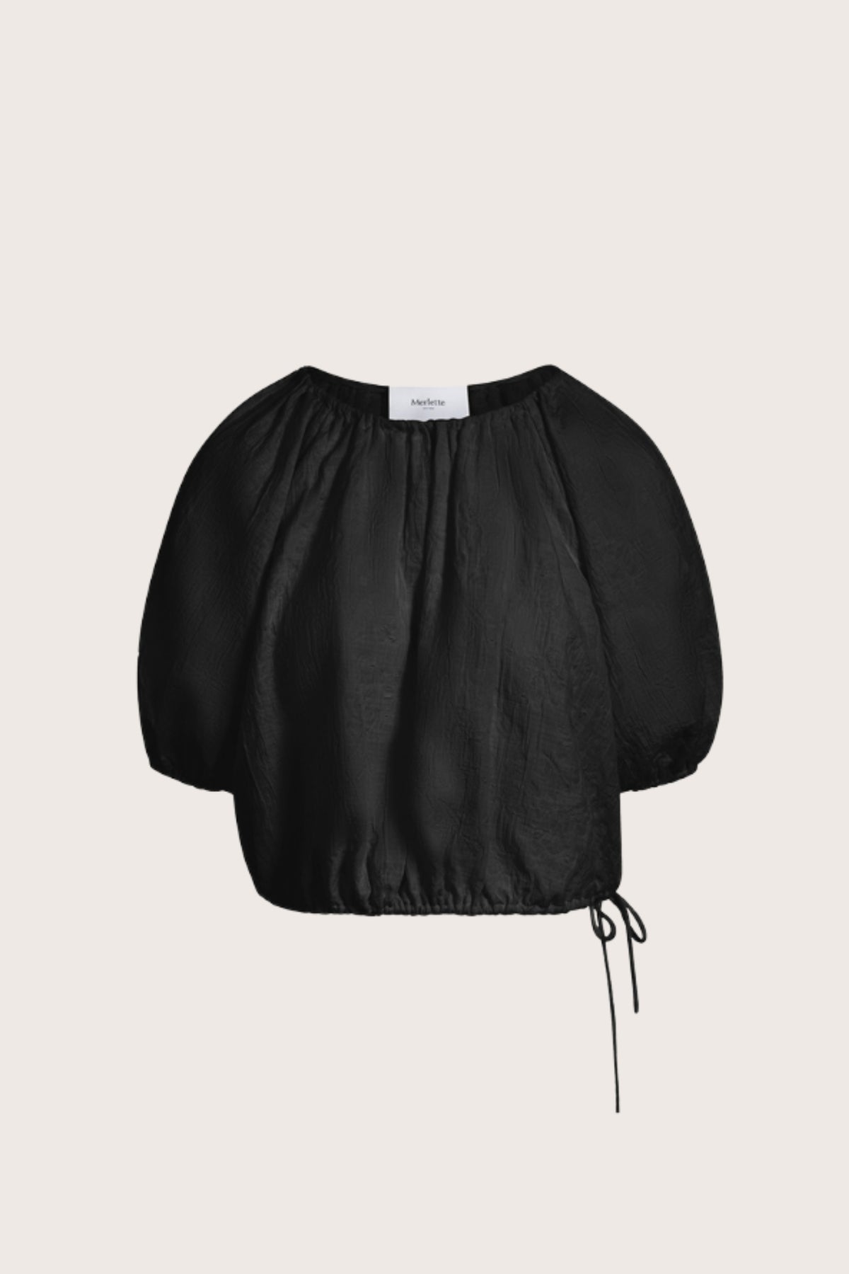 Lotus Top in Black Jacquard
