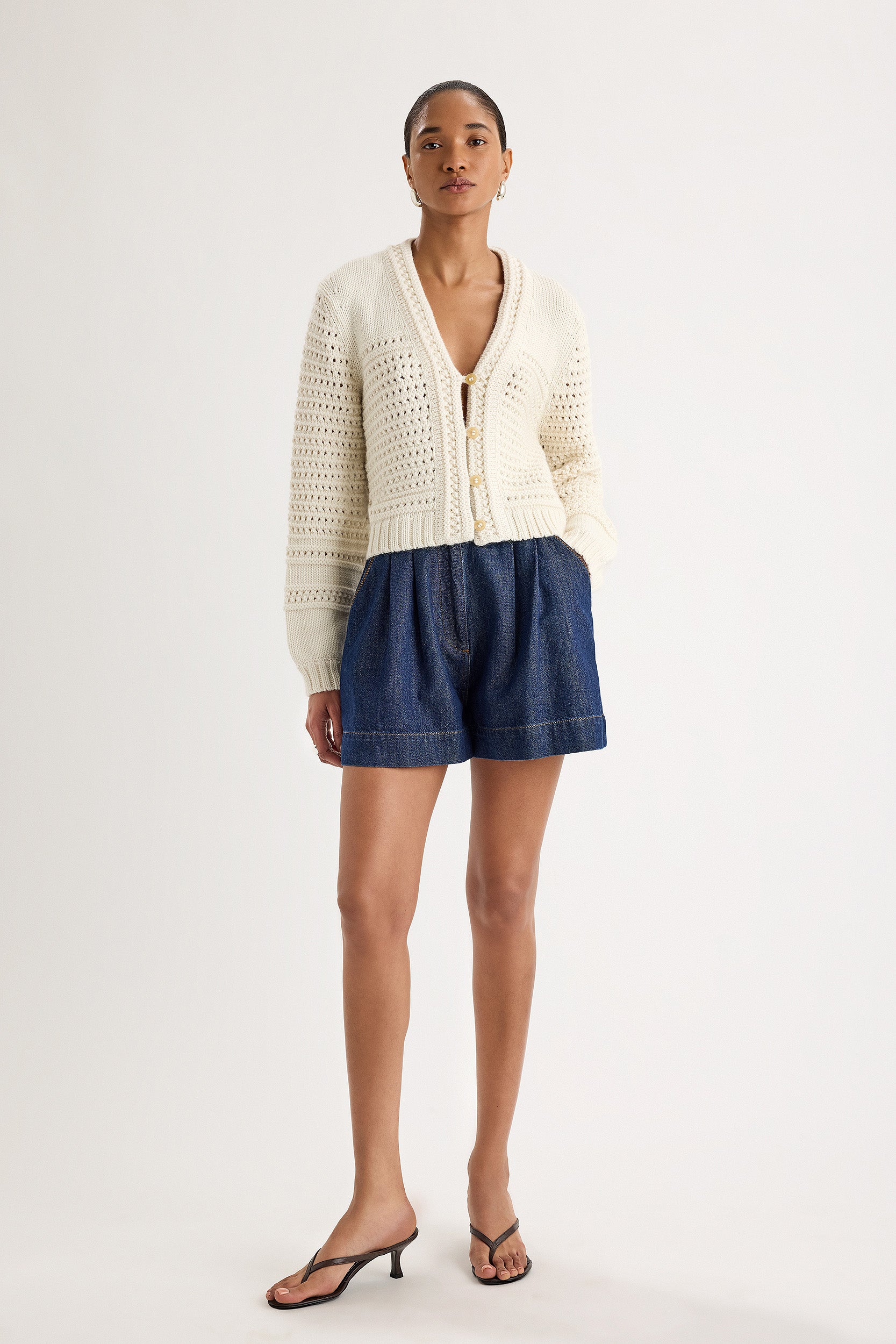 Malinalli Cardigan in Ivory