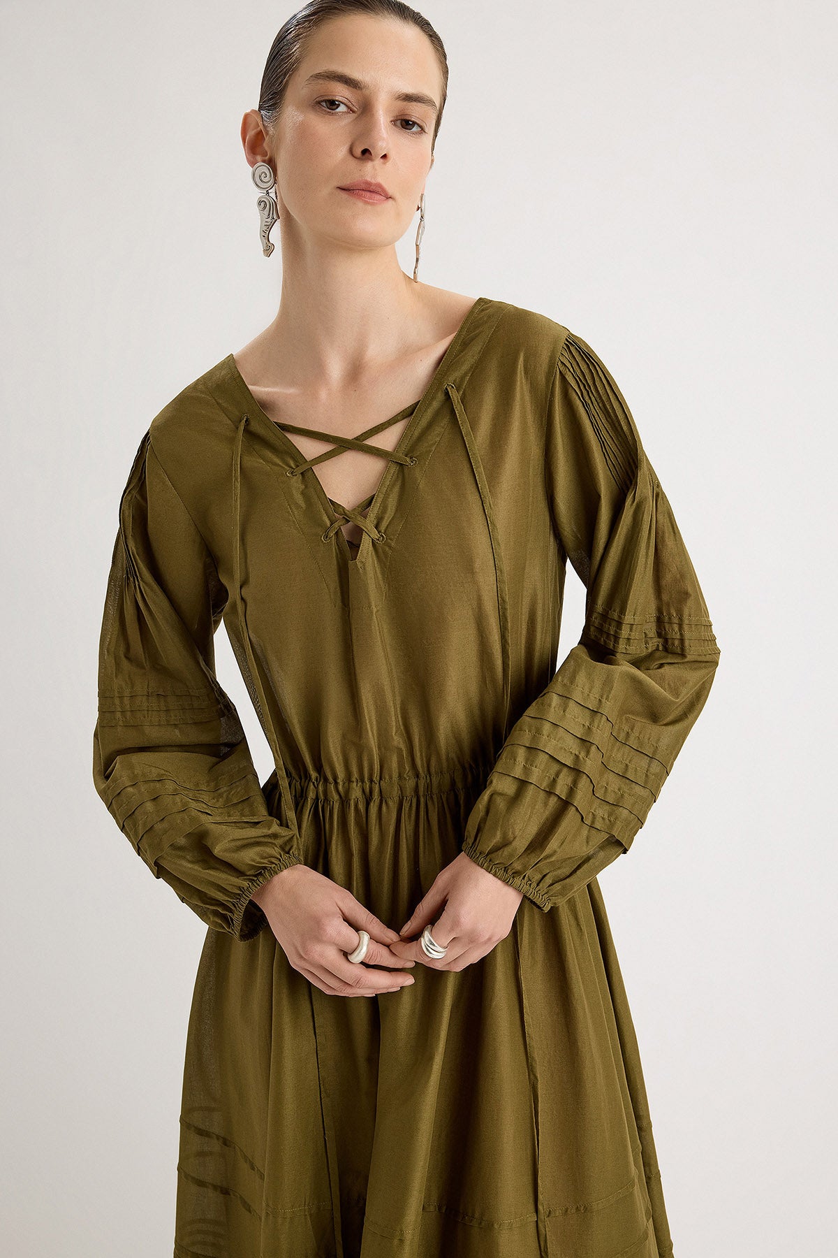 Leonora Dress in Olive