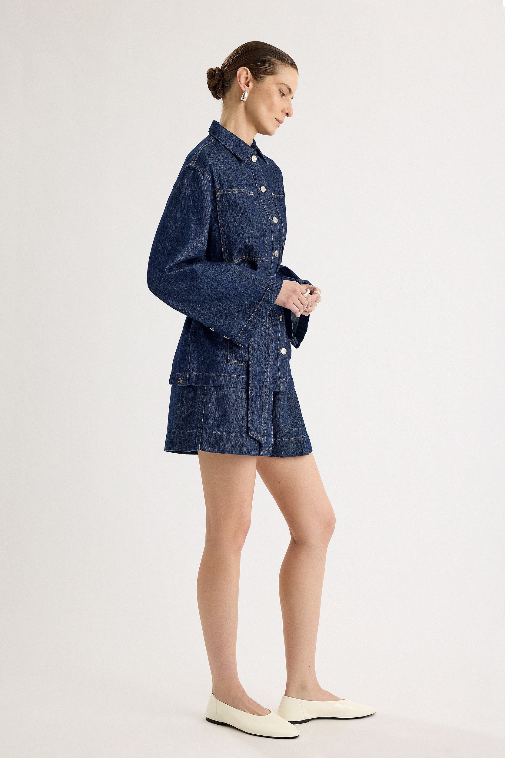 Elora Jacket in Dark Blue Wash