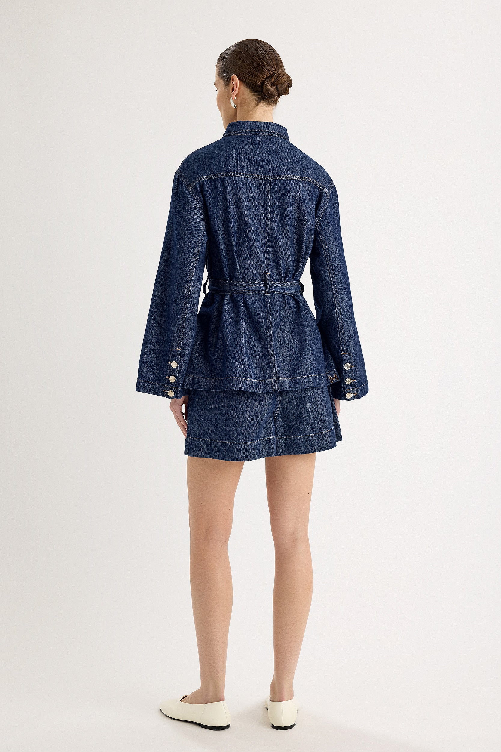 Elora Jacket in Dark Blue Wash