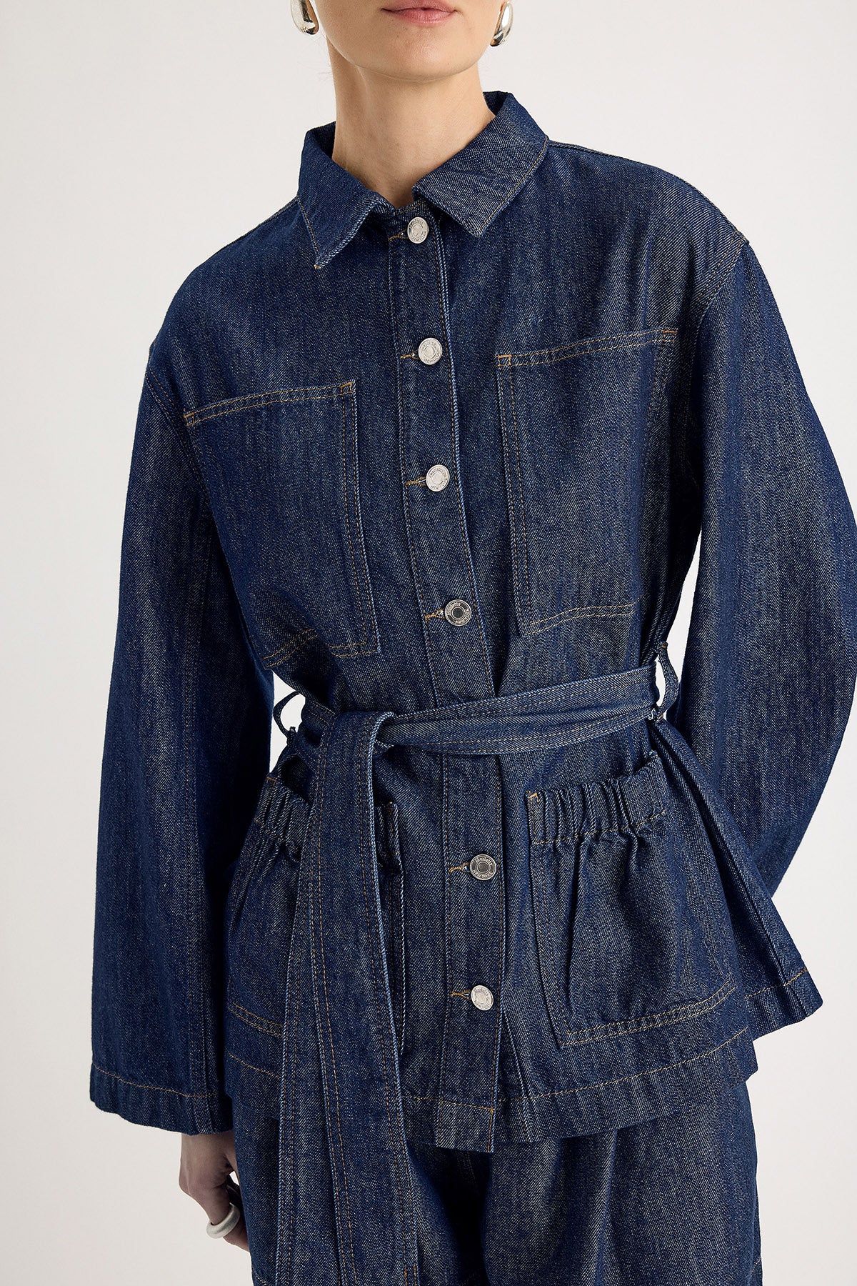 Elora Jacket in Dark Blue Wash
