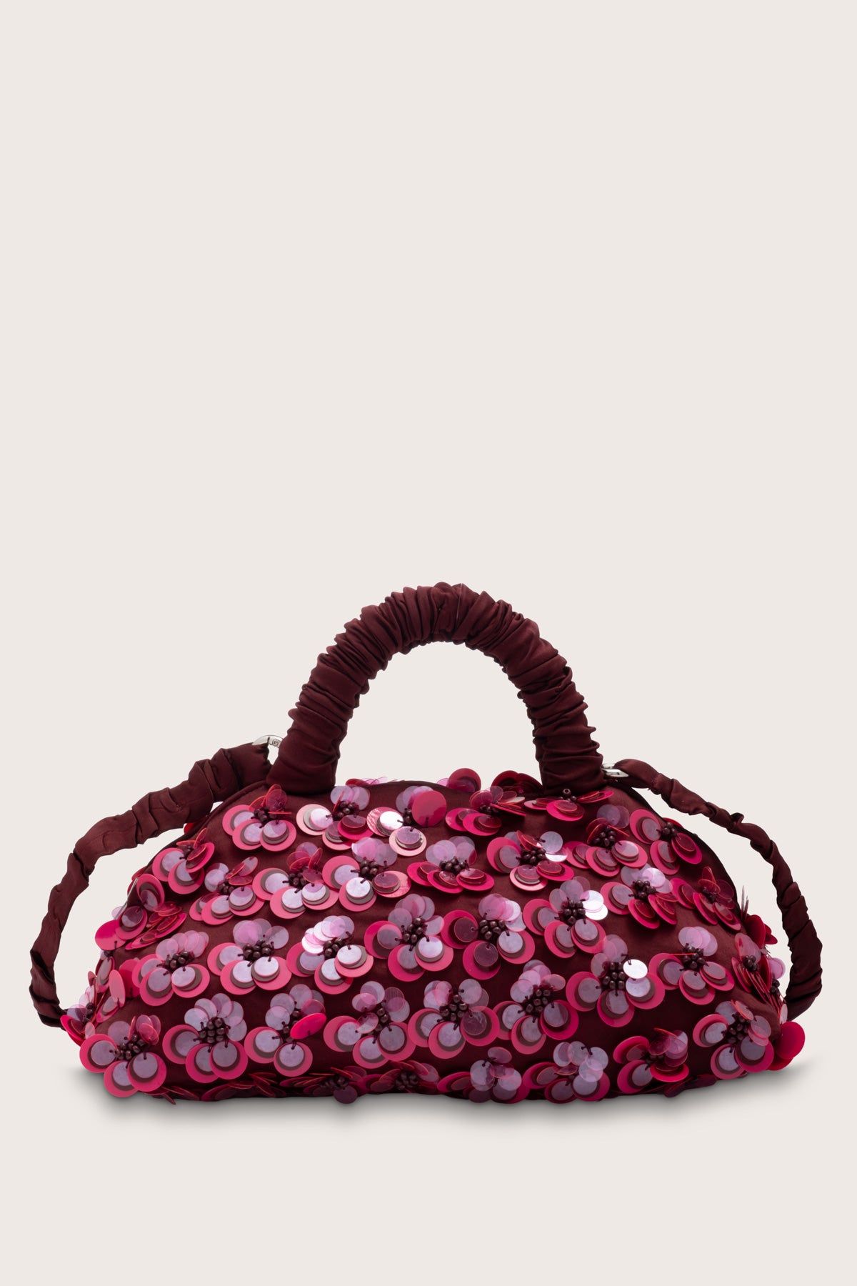 Lune Mini Embellished Bag in Bordeaux