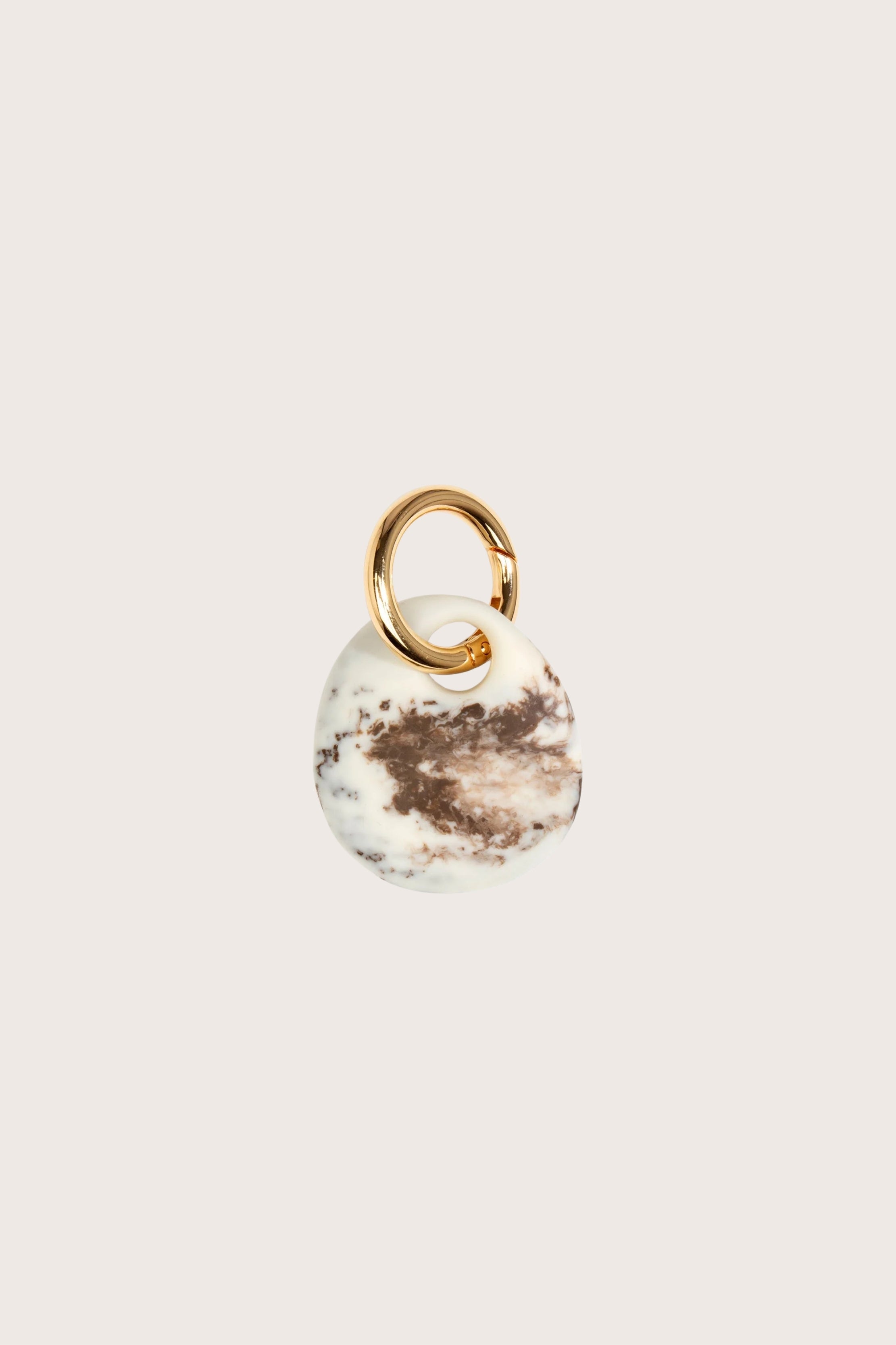 Earth Keyring in Cappuccino/Brass