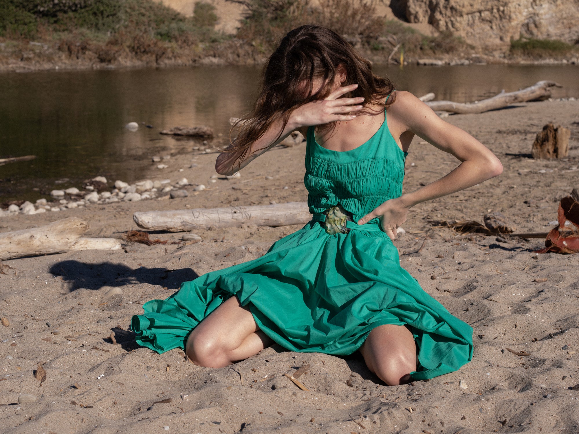 Kaede Dress in Verdant