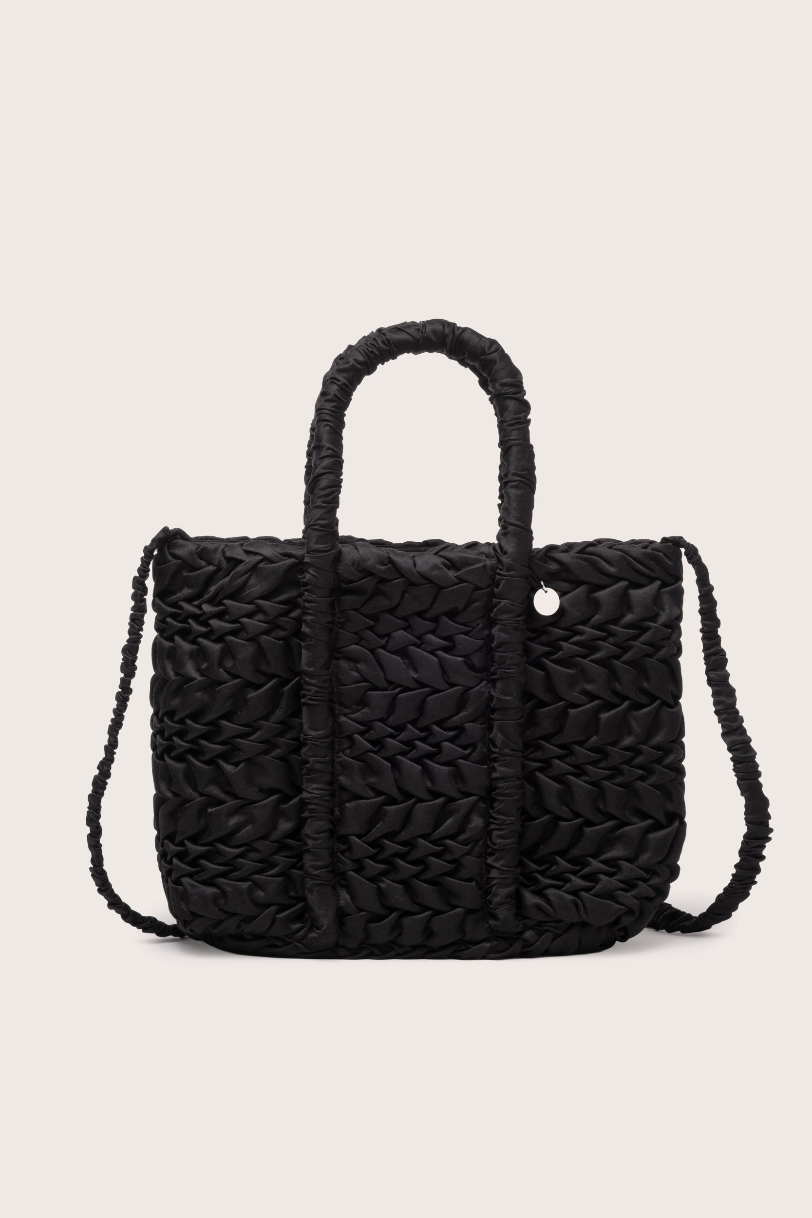 Asha Mini Cotton Silk Bag in Black